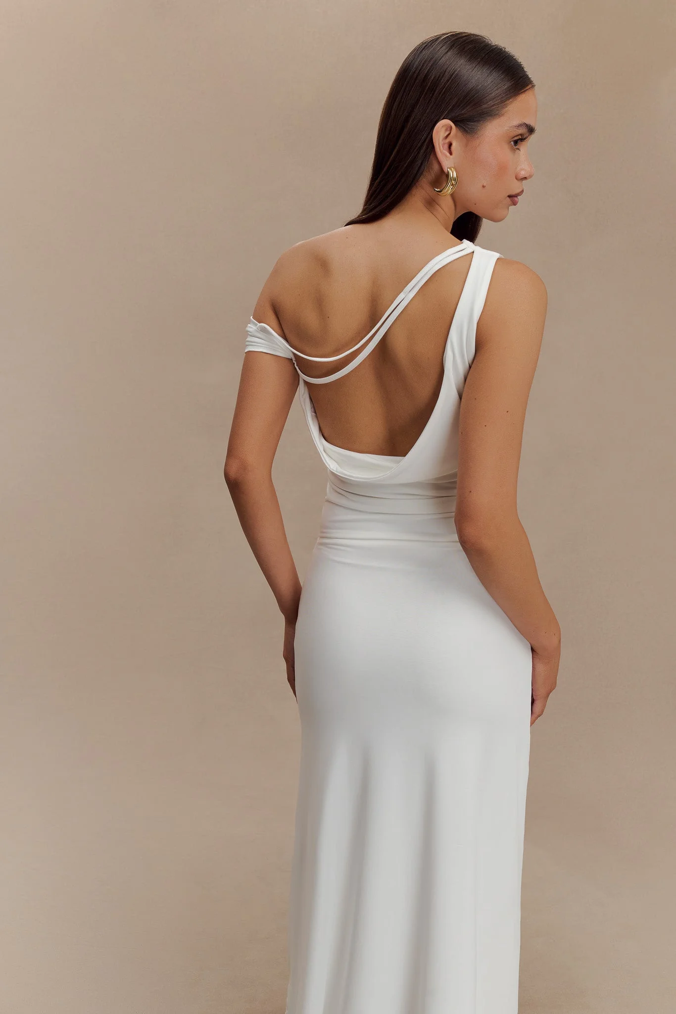 Kacey Slinky Off Shoulder Top - White - Image 2