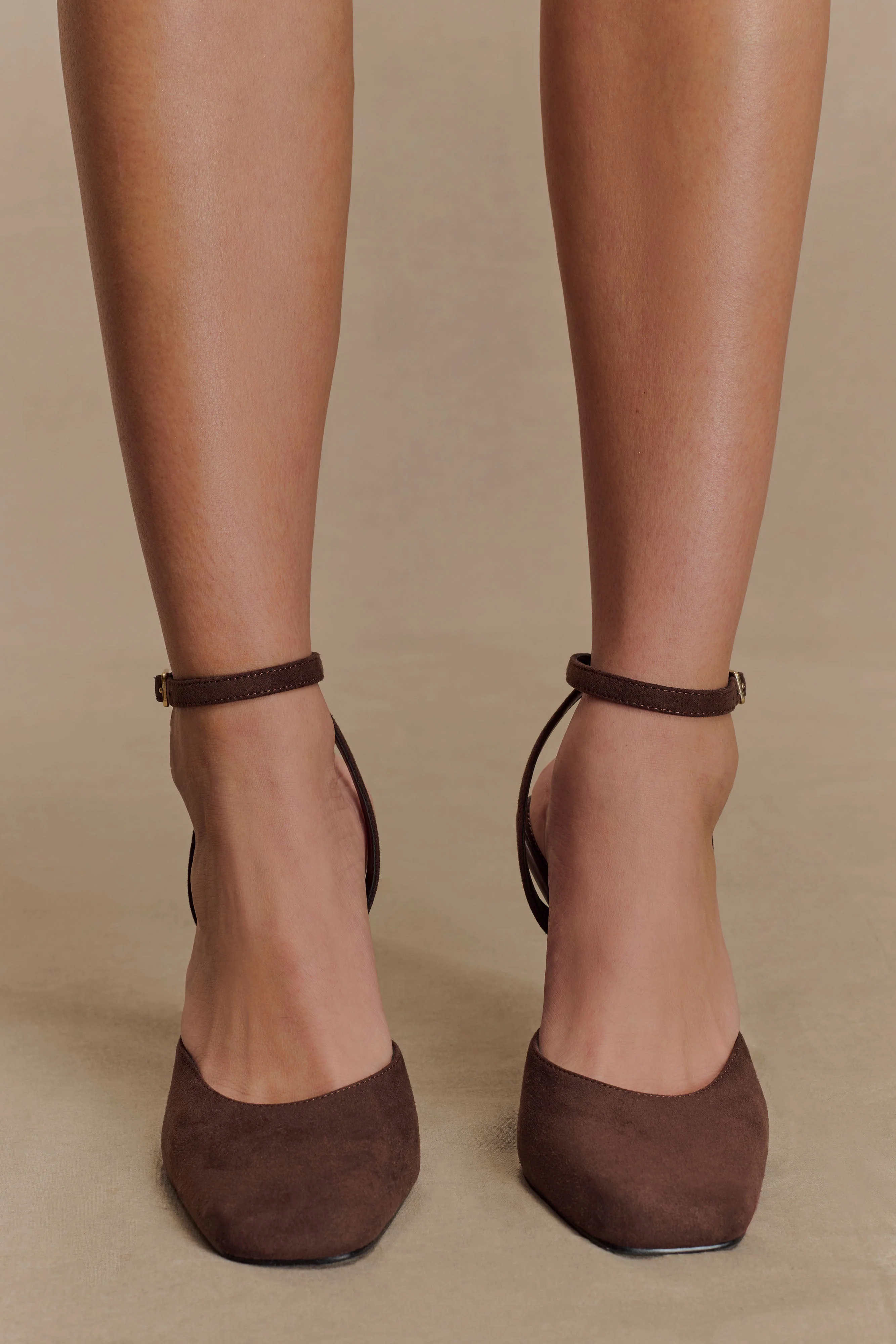 Kaleen Faux Suede Wedge Heel - Chocolate - Image 4