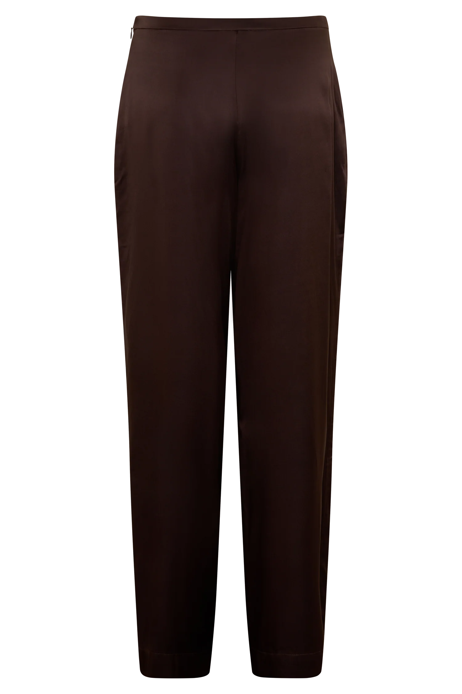 Kayla Silk Blend Straight Leg Pants - Dark Chocolate - Image 8