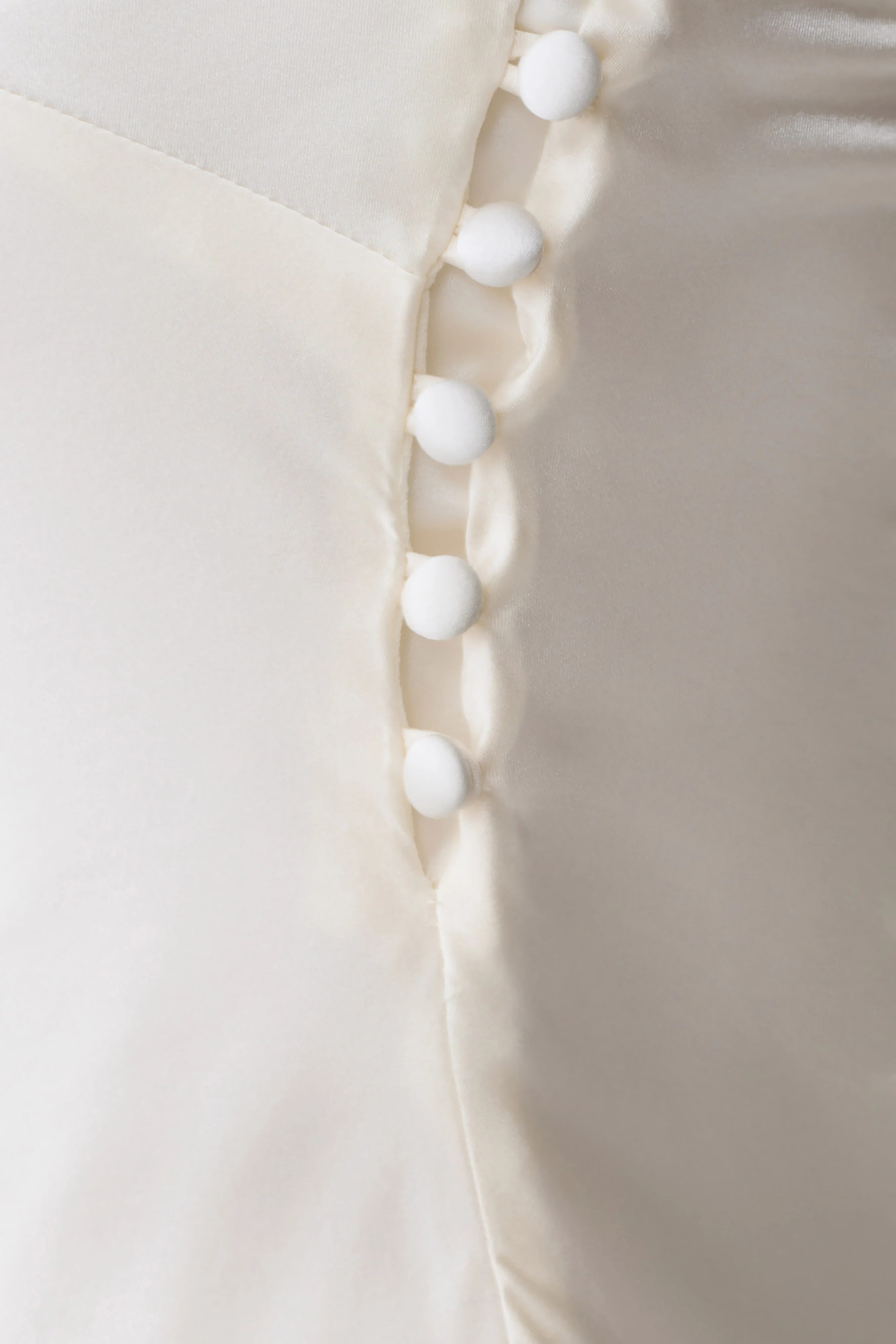 Kayla Silk Blend Strapless Asymmetric Top - Ivory - Image 7