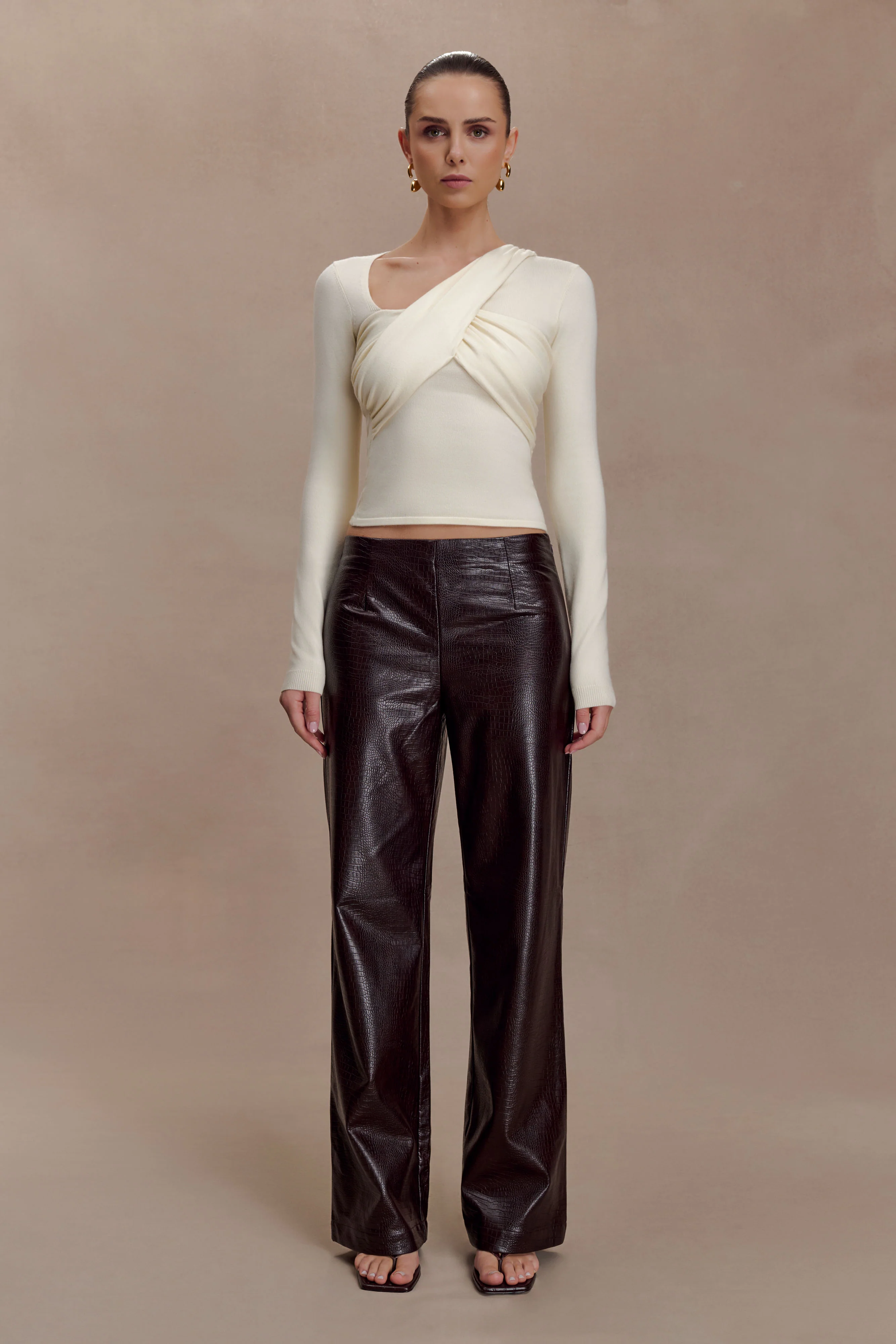 Kaylen Knit Long Sleeve Top - Ivory - Image 6