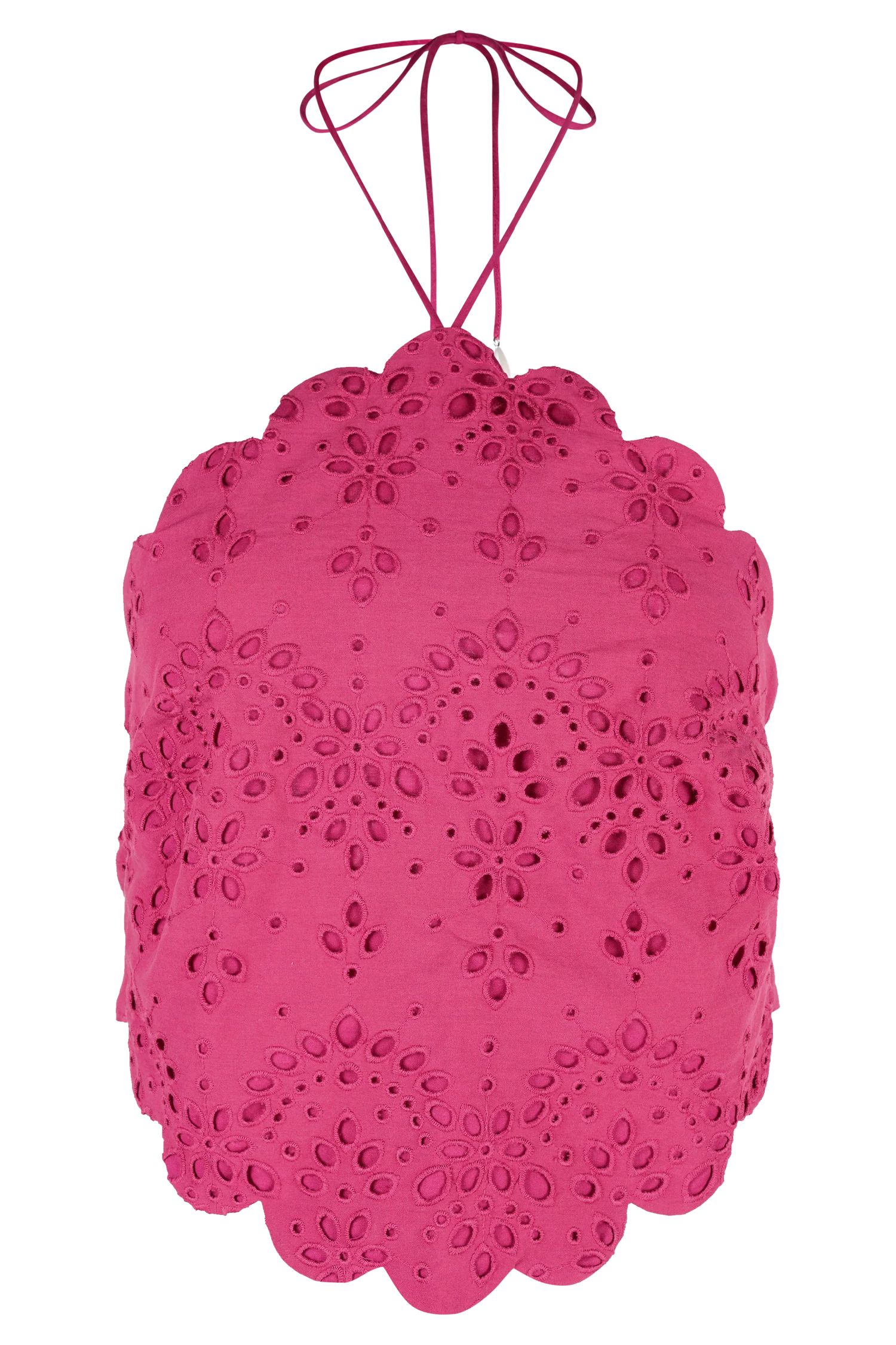 Kensley Broderie Halter Top - Dragonfruit - Image 10