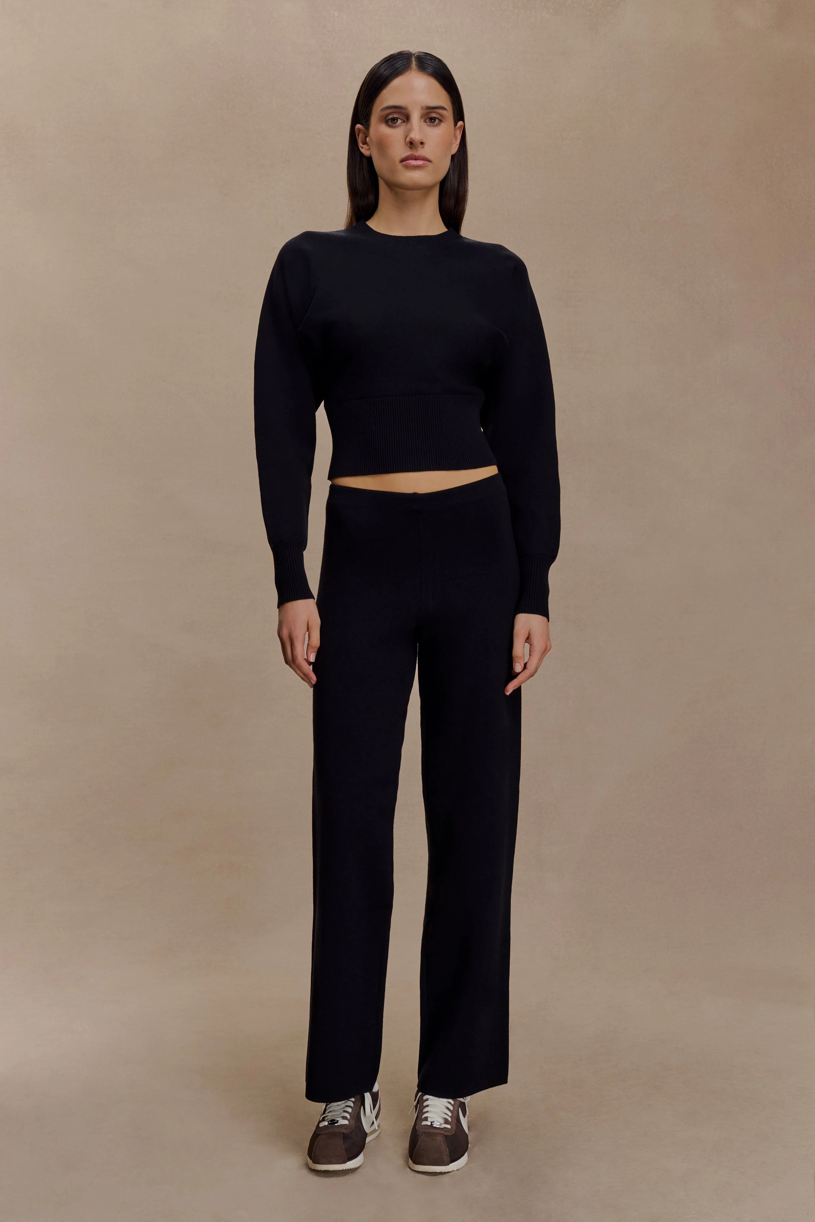 Kerrymae Straight Leg Knit Pants - Black - Image 4