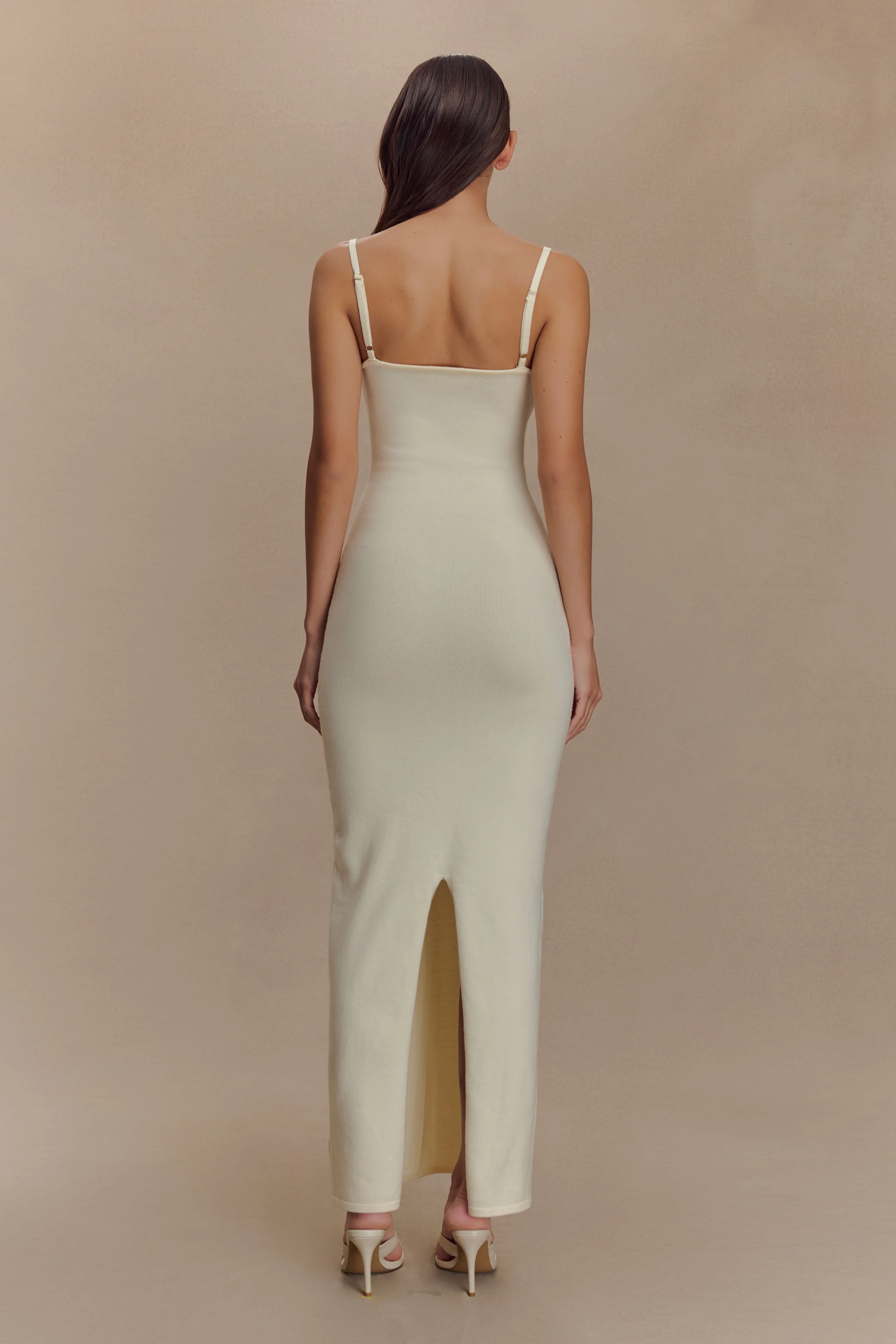 Kingston Knit Maxi Dress - Ivory - Image 7