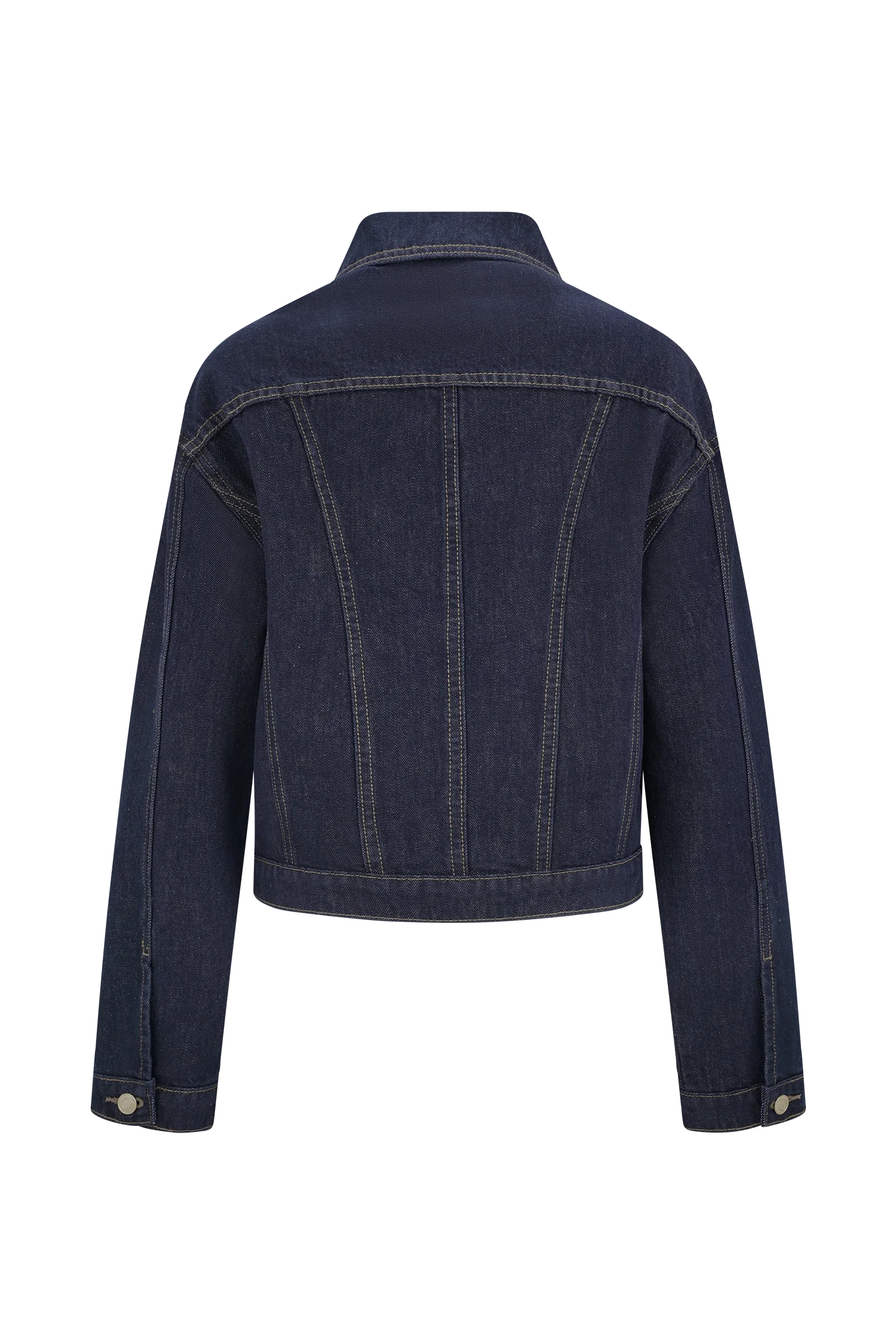 Kirra Cinched Denim Jacket - Washed Indigo Blue - Image 10