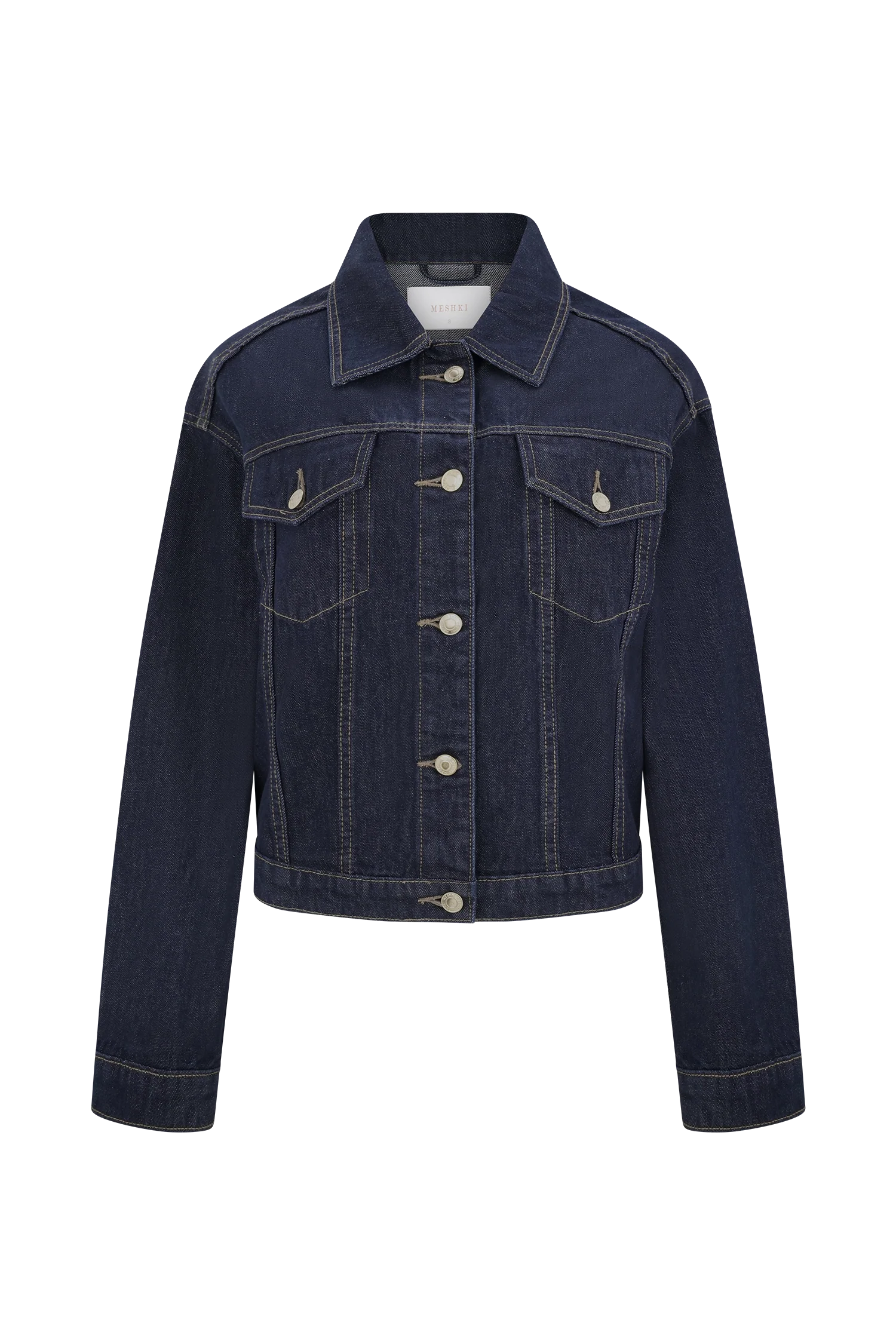 Kirra Cinched Denim Jacket - Washed Indigo Blue - Image 11