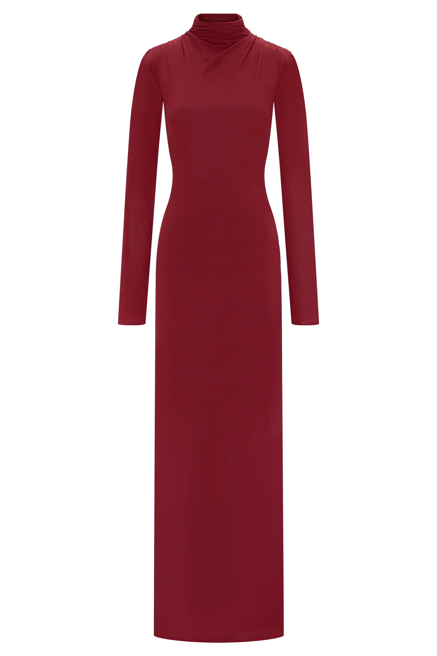 Kiyah Slinky Cut Out Maxi Dress - Red - Image 10