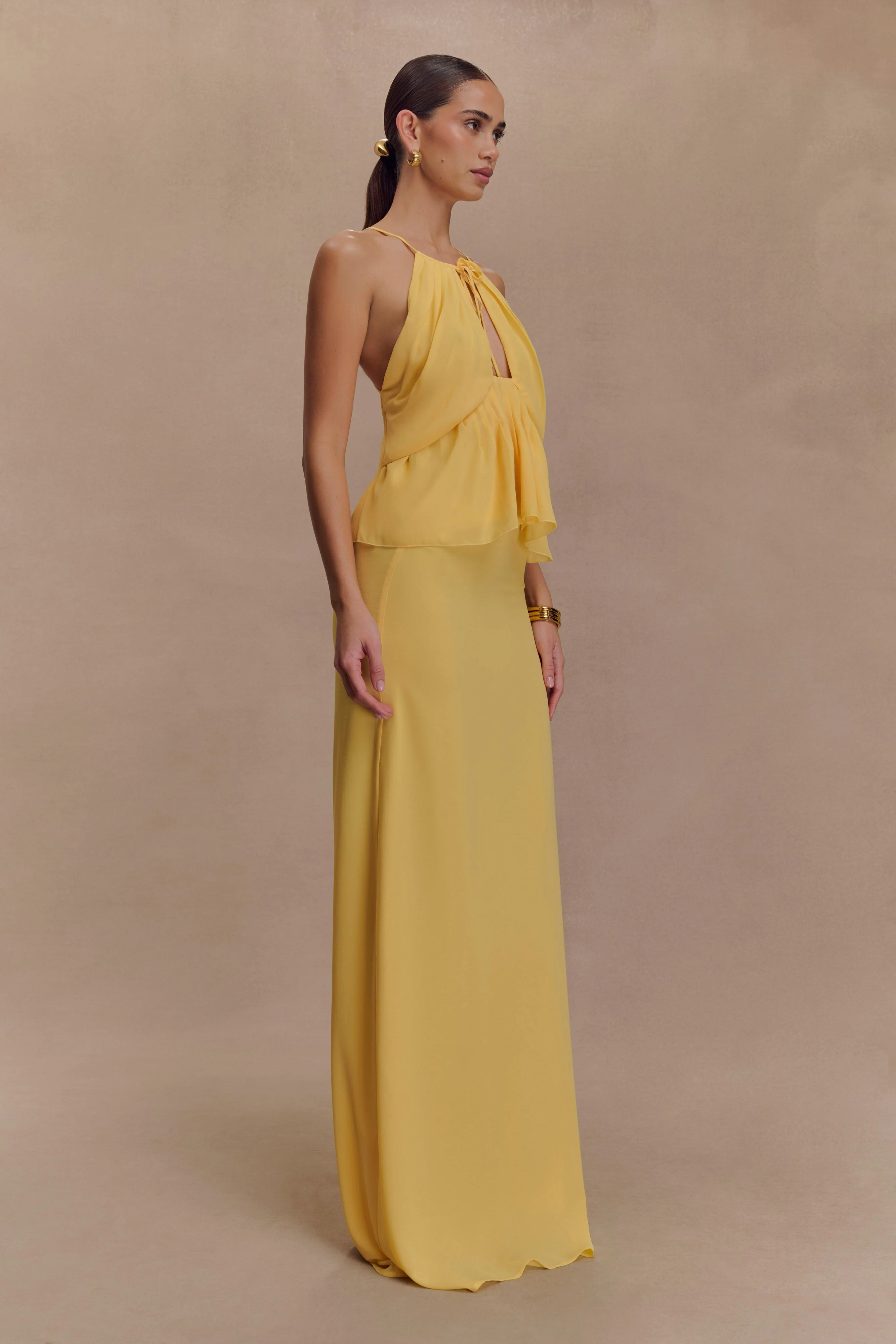 Korra Chiffon Halter Top - Butterscotch - Image 6