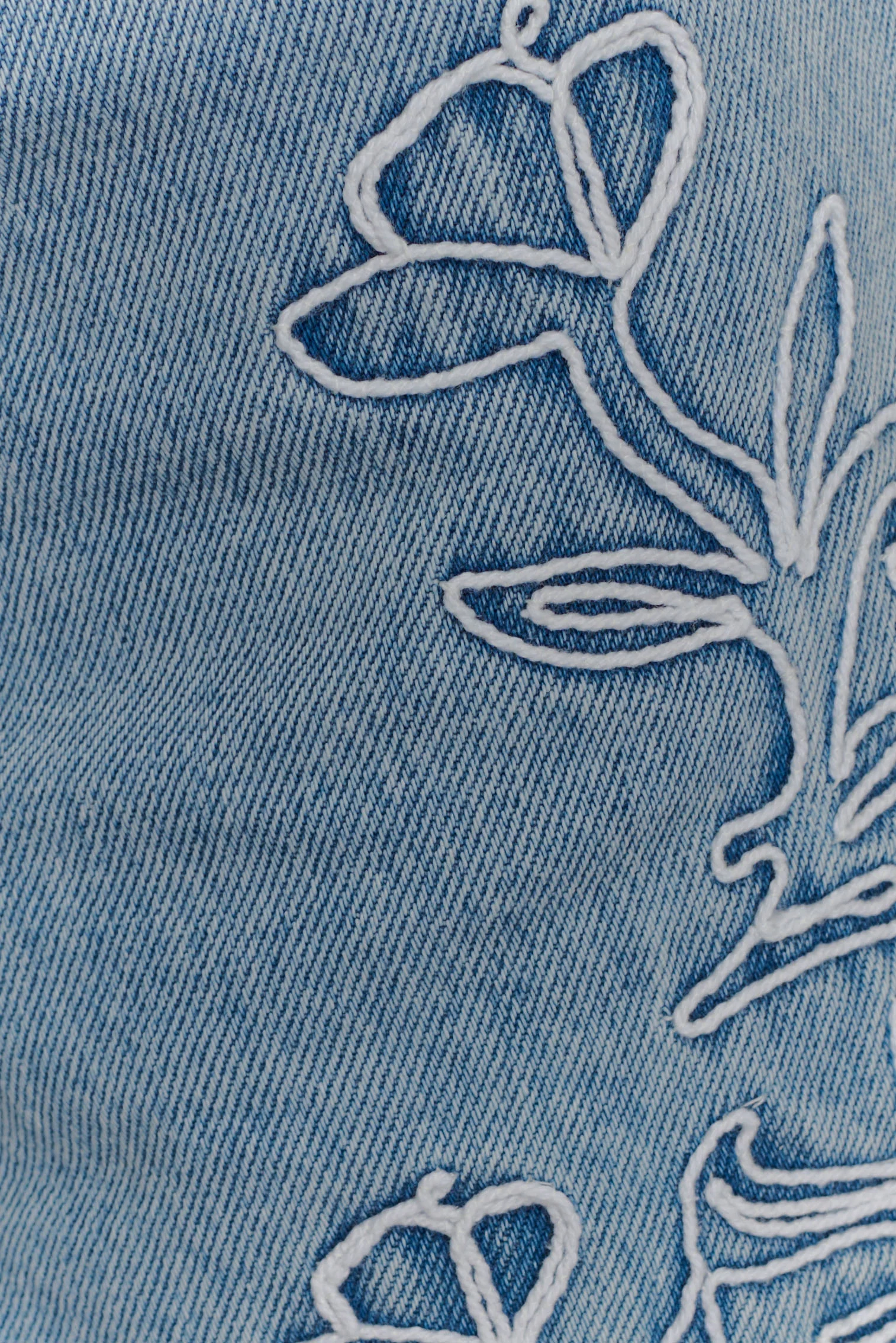 Kylee Embroidered Shorts - Mid Blue - Image 6
