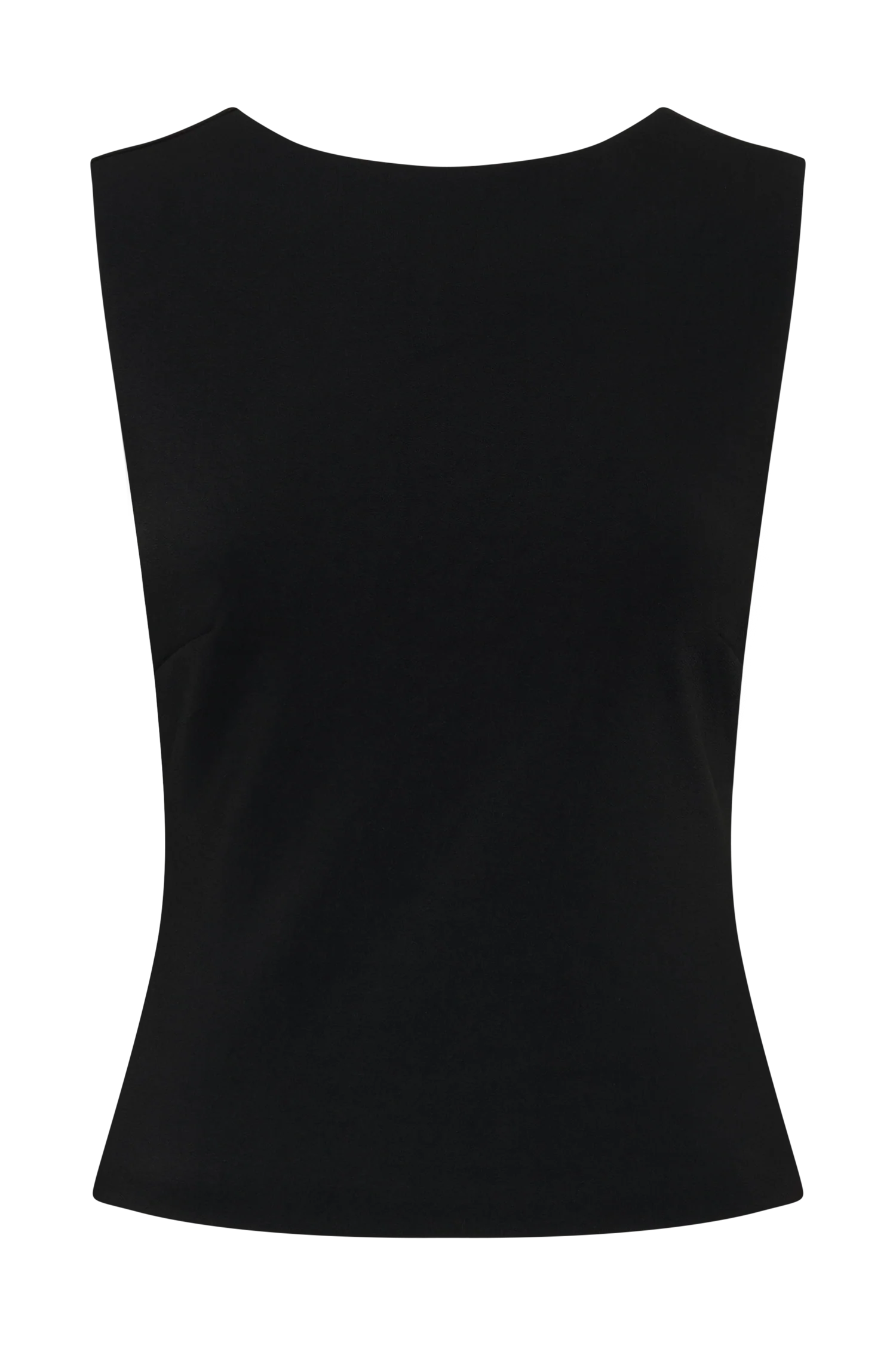 Kyra Open Back Scuba Crepe Top - Black - Image 11