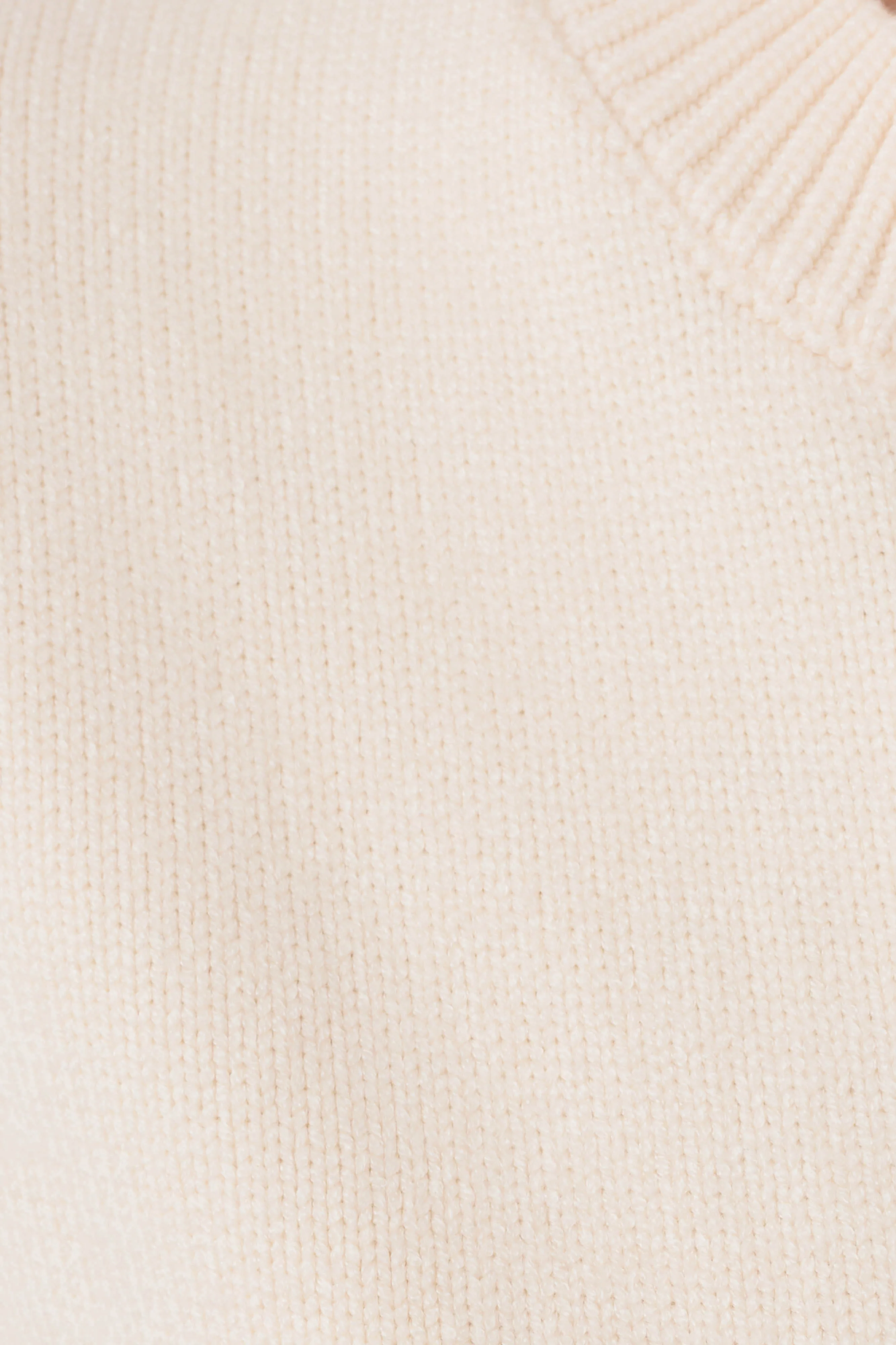 Lara Knit Cardigan With Scarf - Ivory - Image 7