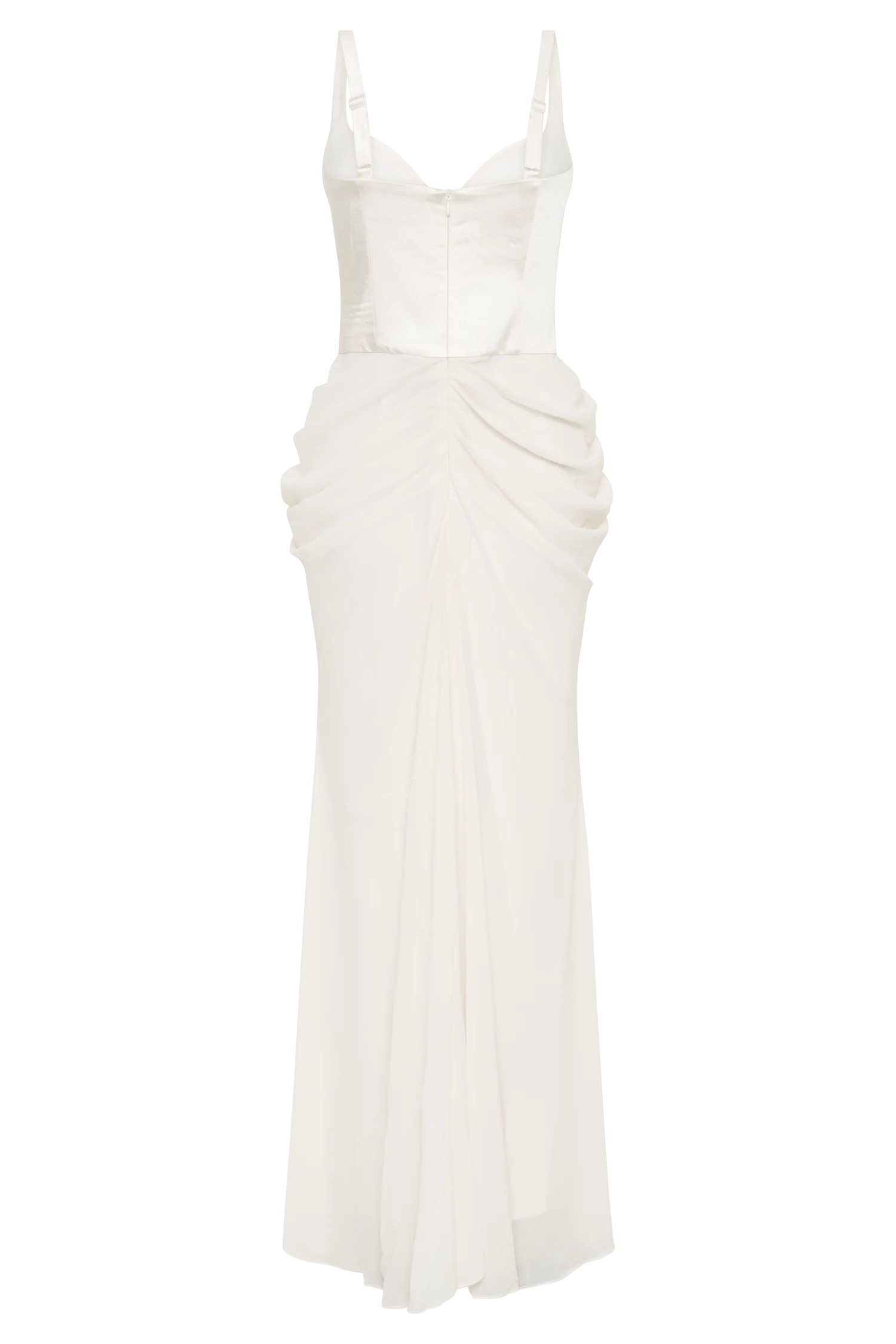 Leila Satin Corset Maxi Dress - Ivory - Image 10