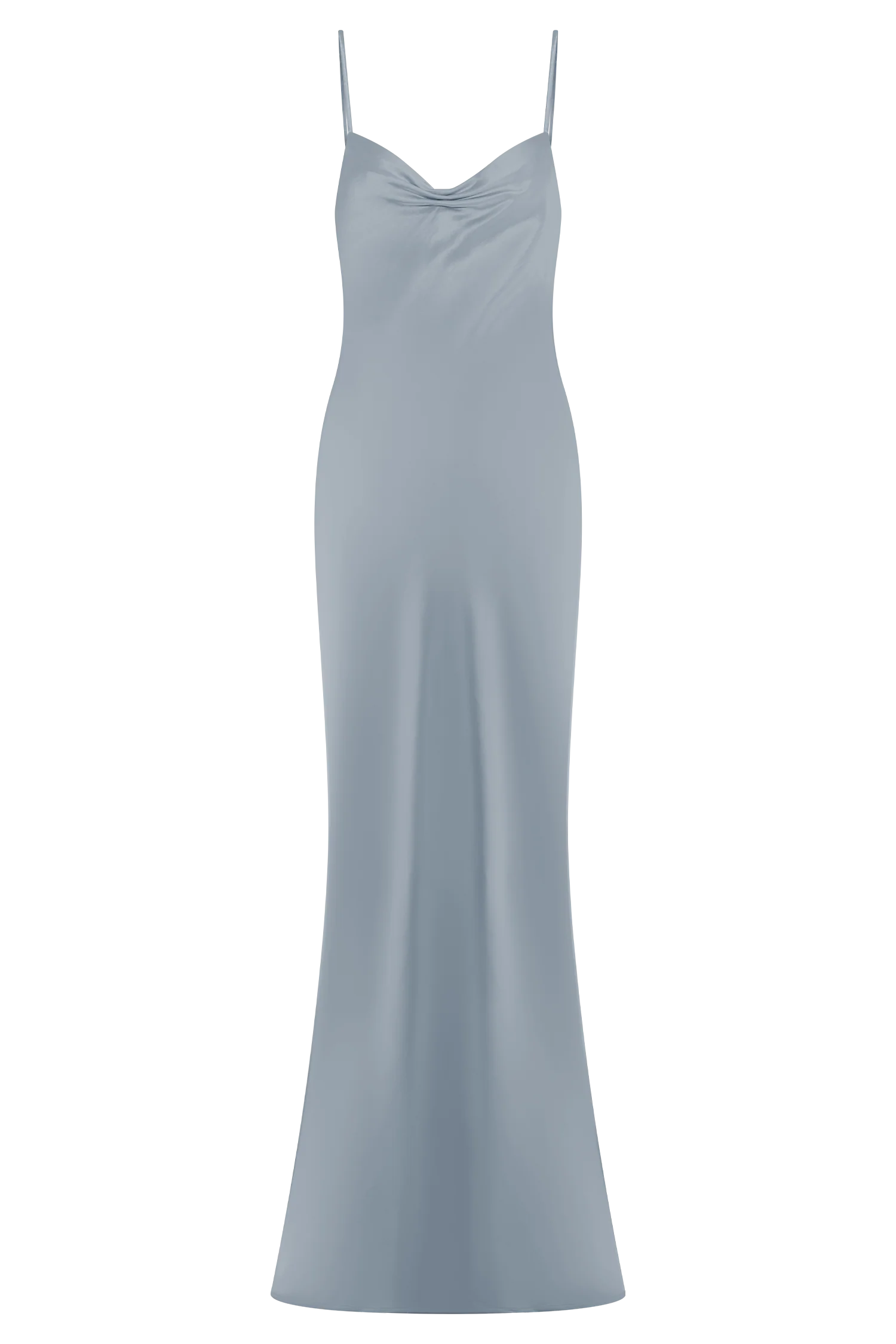 Lilly Sweetheart Satin Maxi Dress - Frosted Blue - Image 11