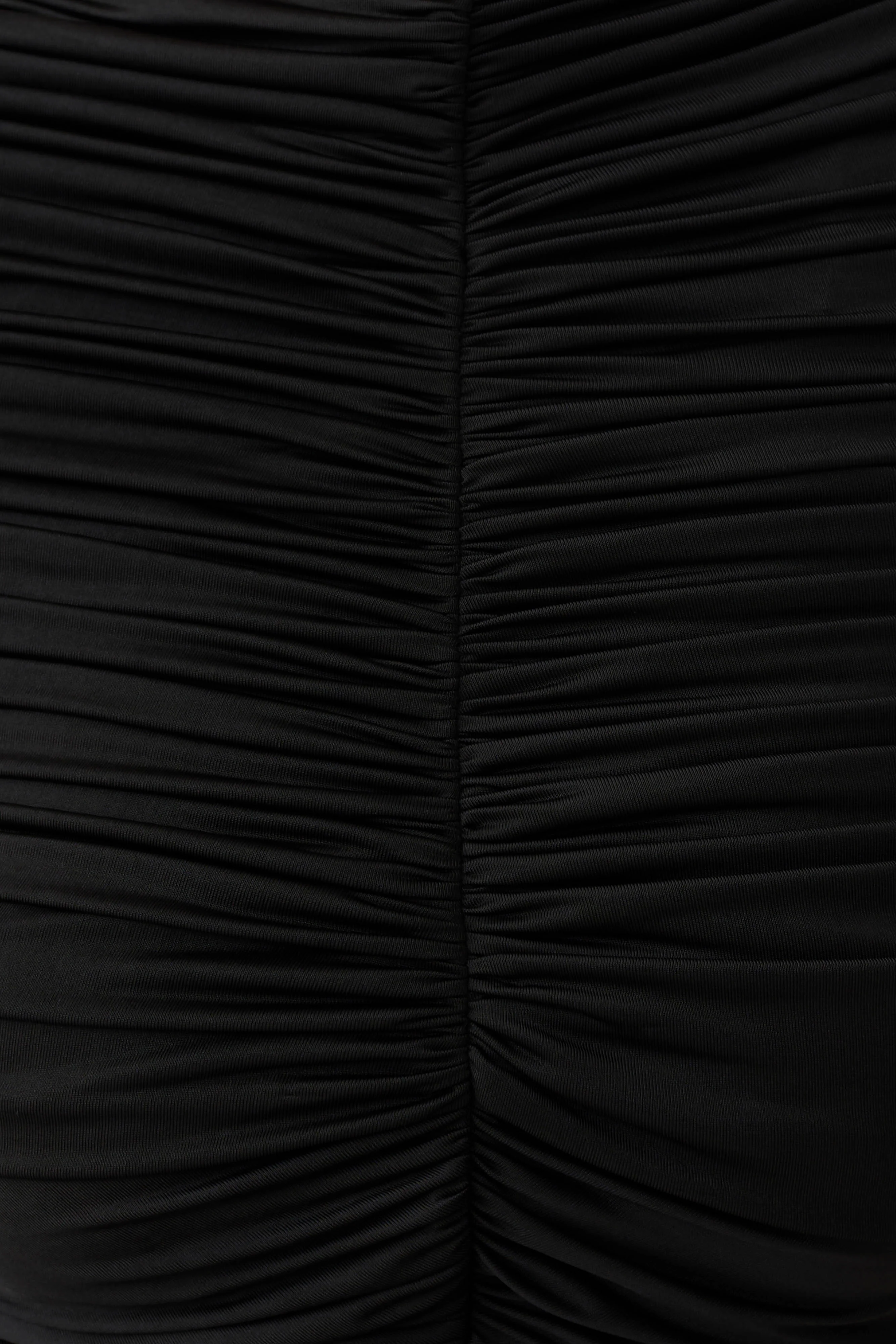 Linh Slinky High Neck Gathered Top - Black - Image 10