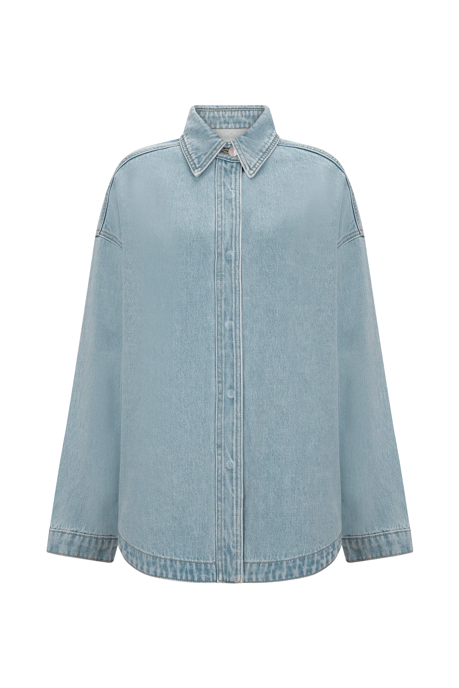 Lioda Oversized Denim Shirt - 80'S Blue - Image 7