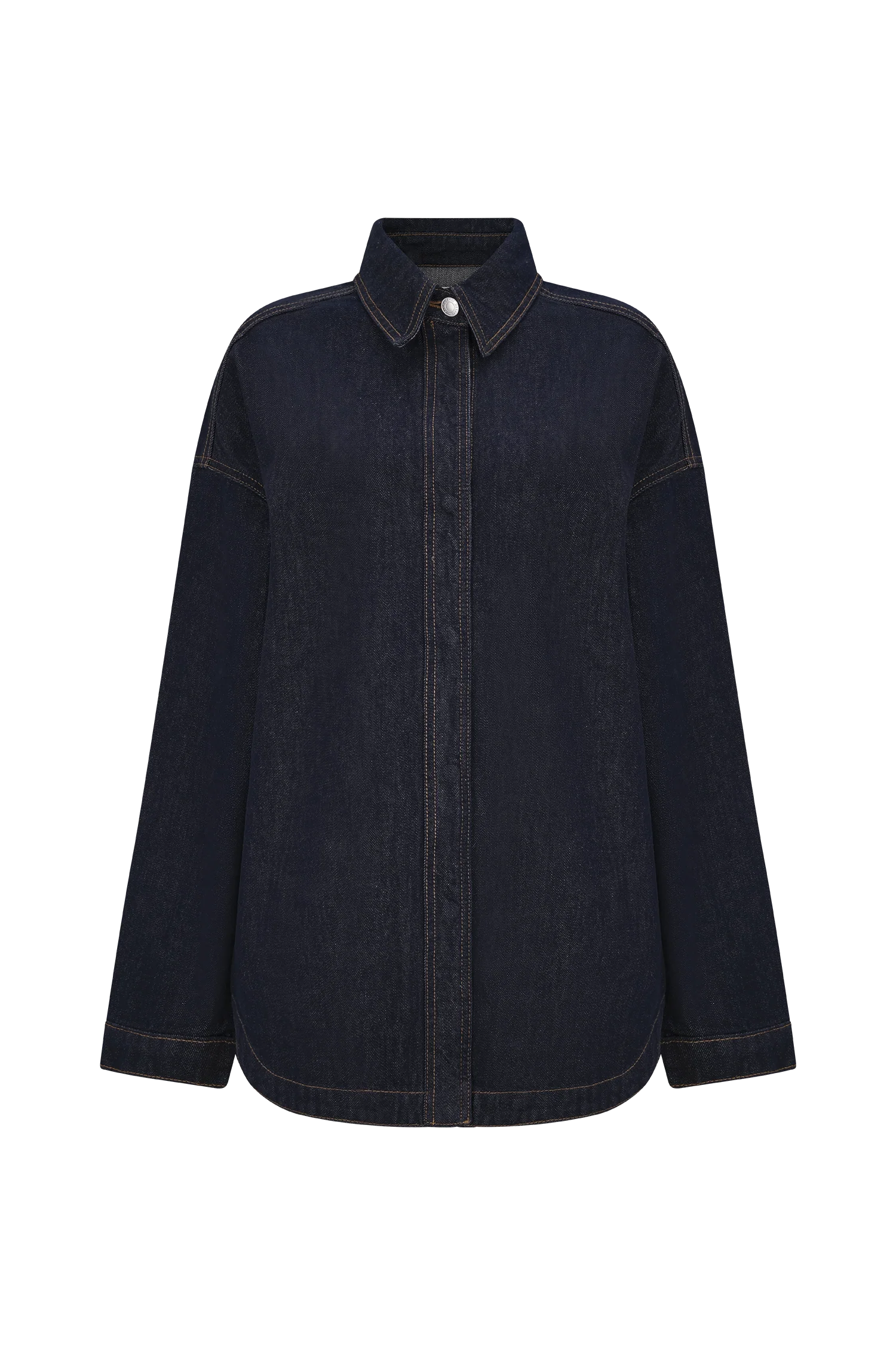 Lioda Oversized Denim Shirt - Washed Indigo Blue - Image 10