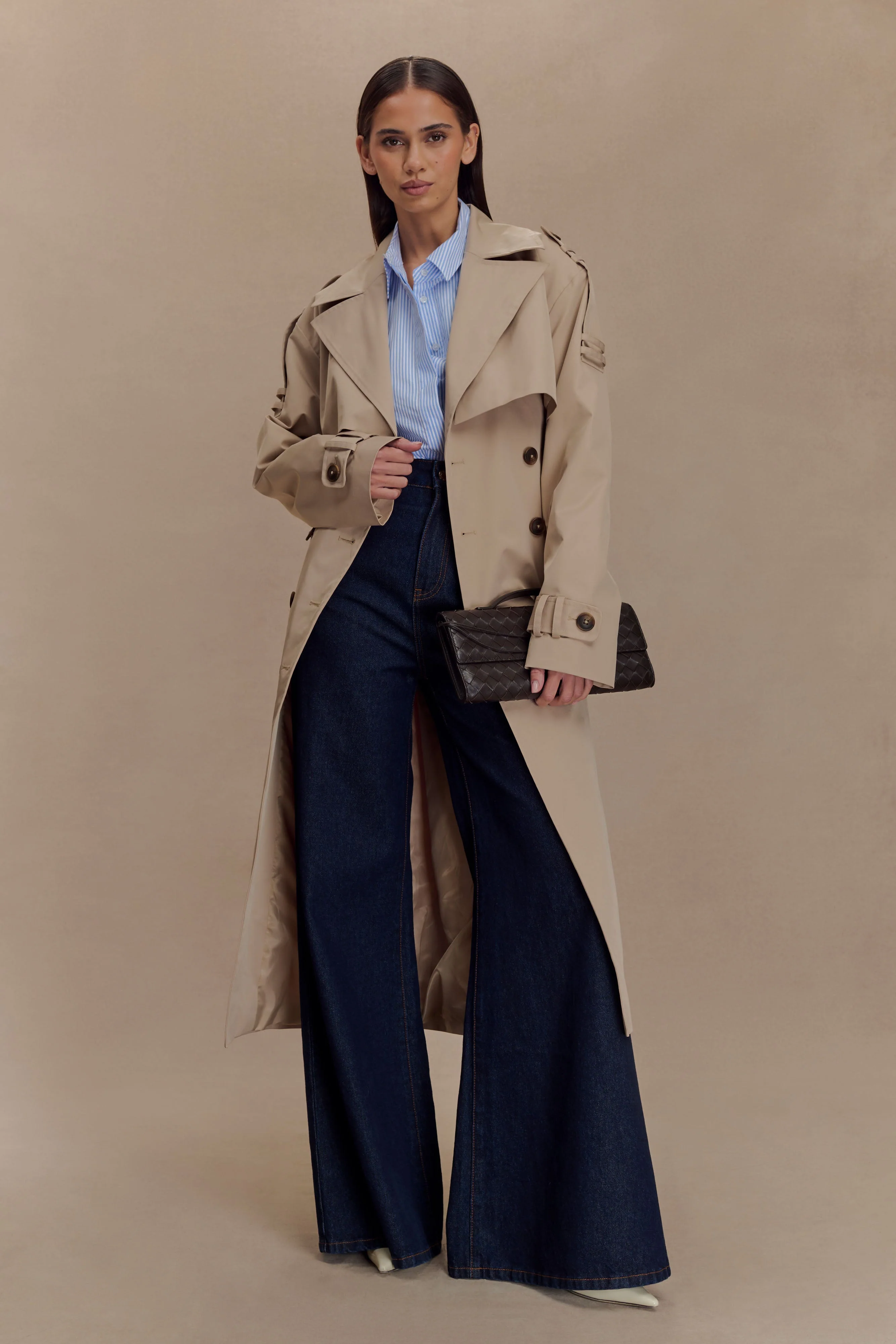 Lois Twill Trench Coat - Camel - Image 4