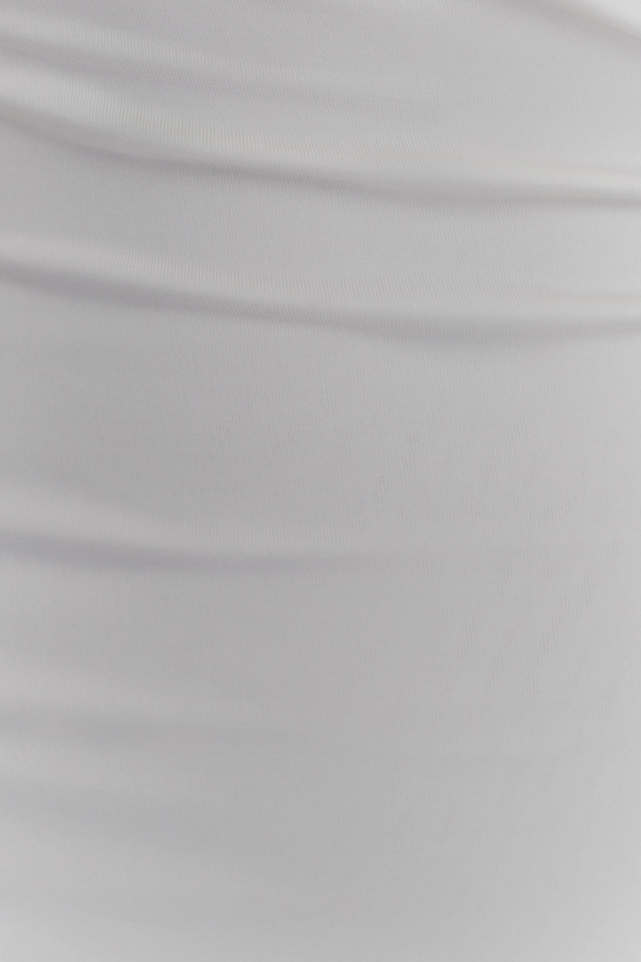 Lottie Slinky Maxi Dress With Split - White - Image 5