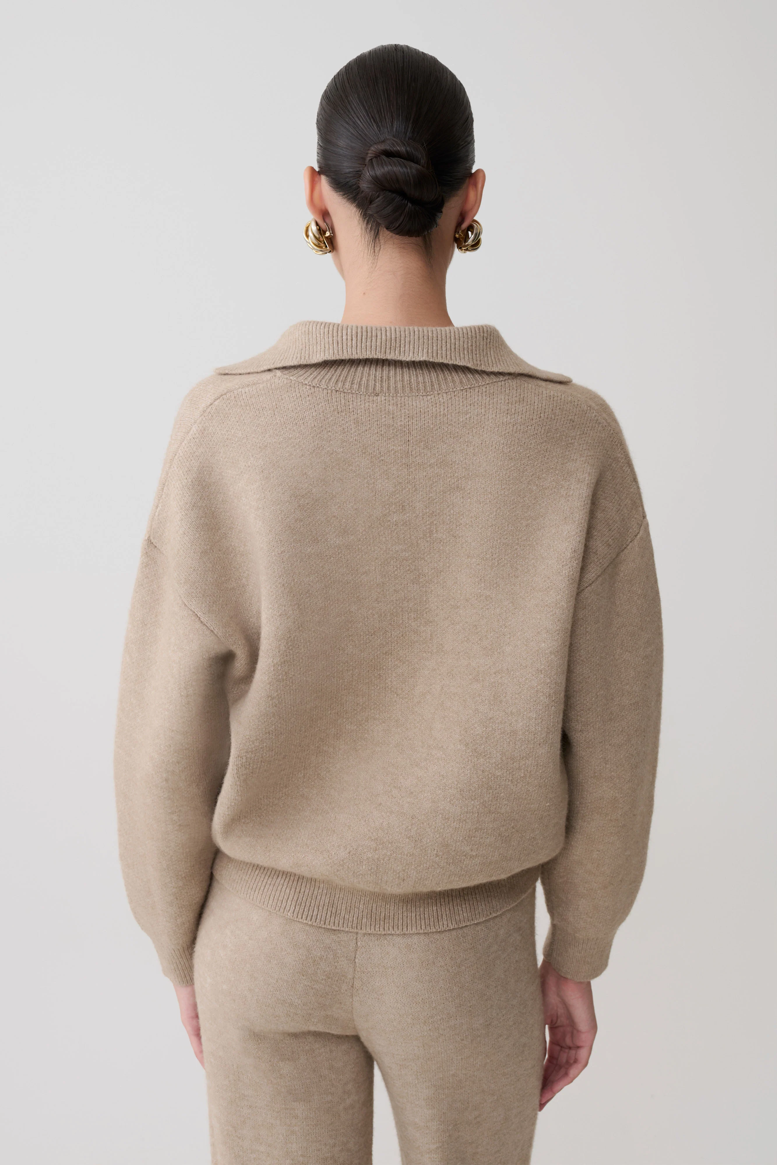 Luca Knit Jumper - Beige Marle - Image 2