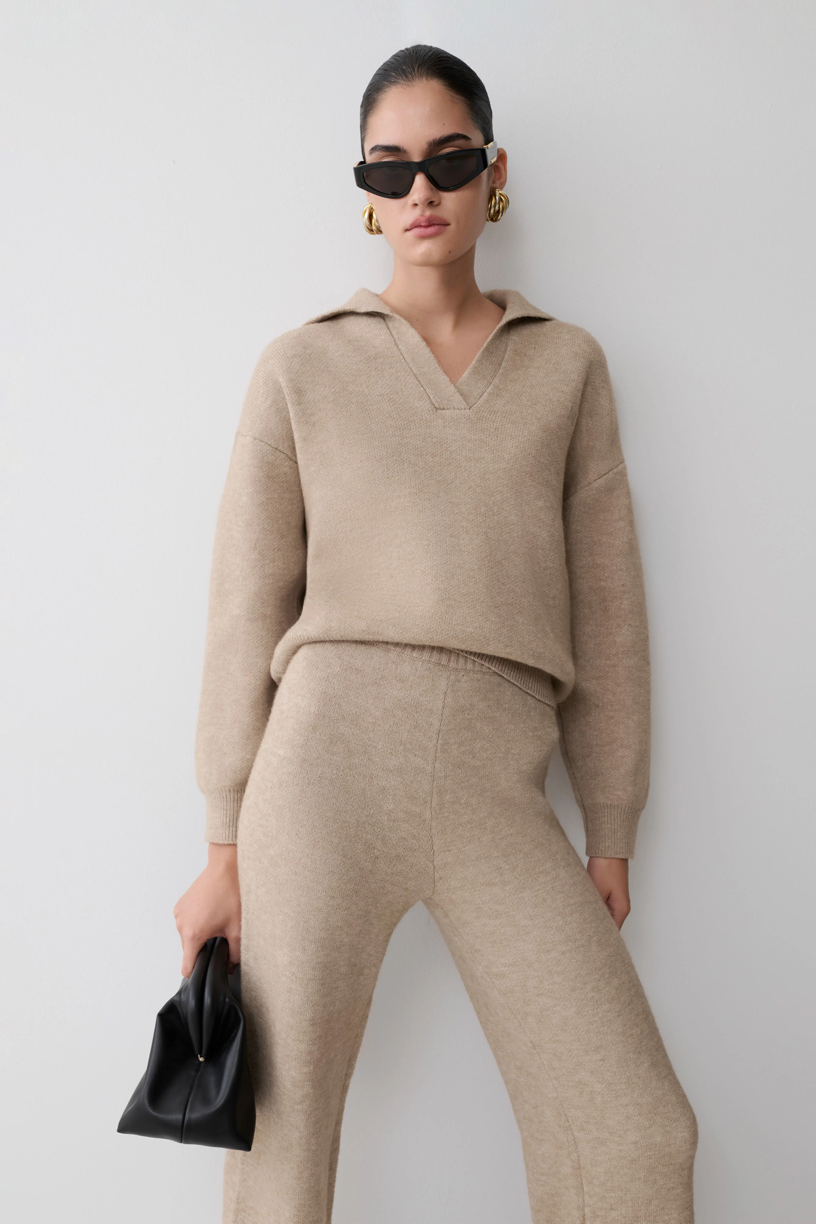 Luca Knit Jumper - Beige Marle - Image 4