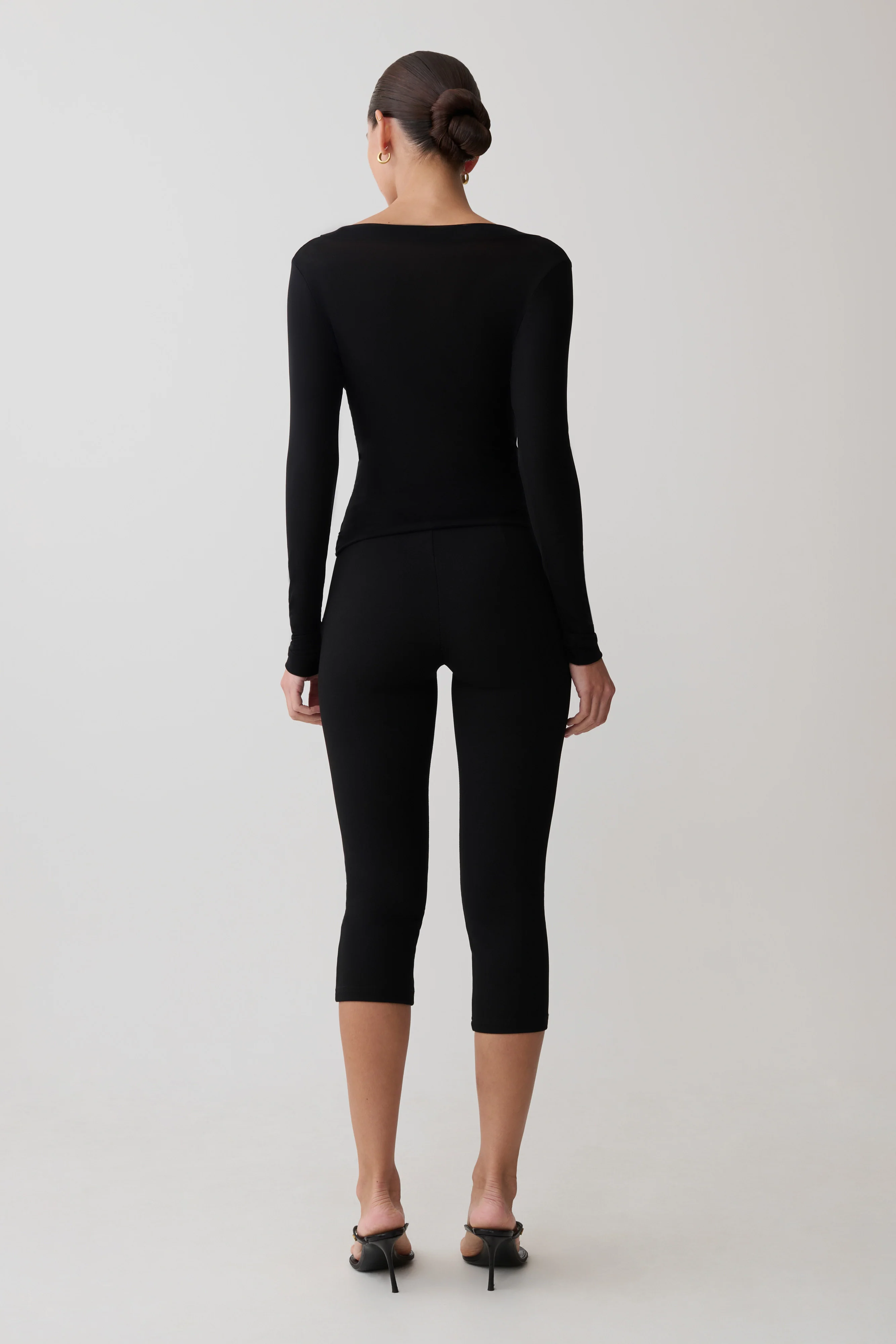 Lumi Long Sleeve Mesh Top - Black - Image 5
