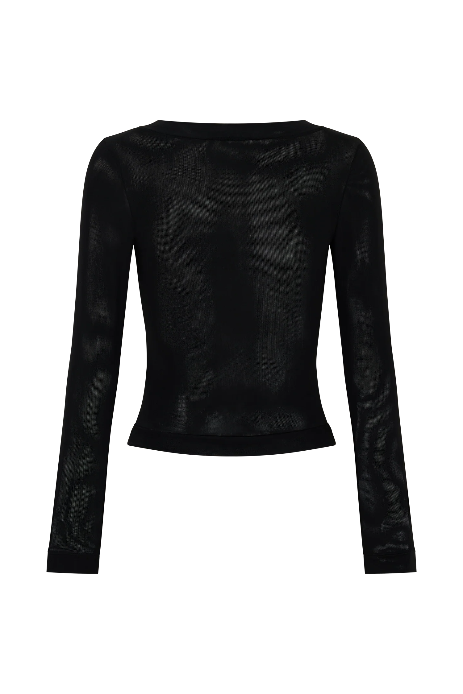 Lumi Long Sleeve Mesh Top - Black - Image 8