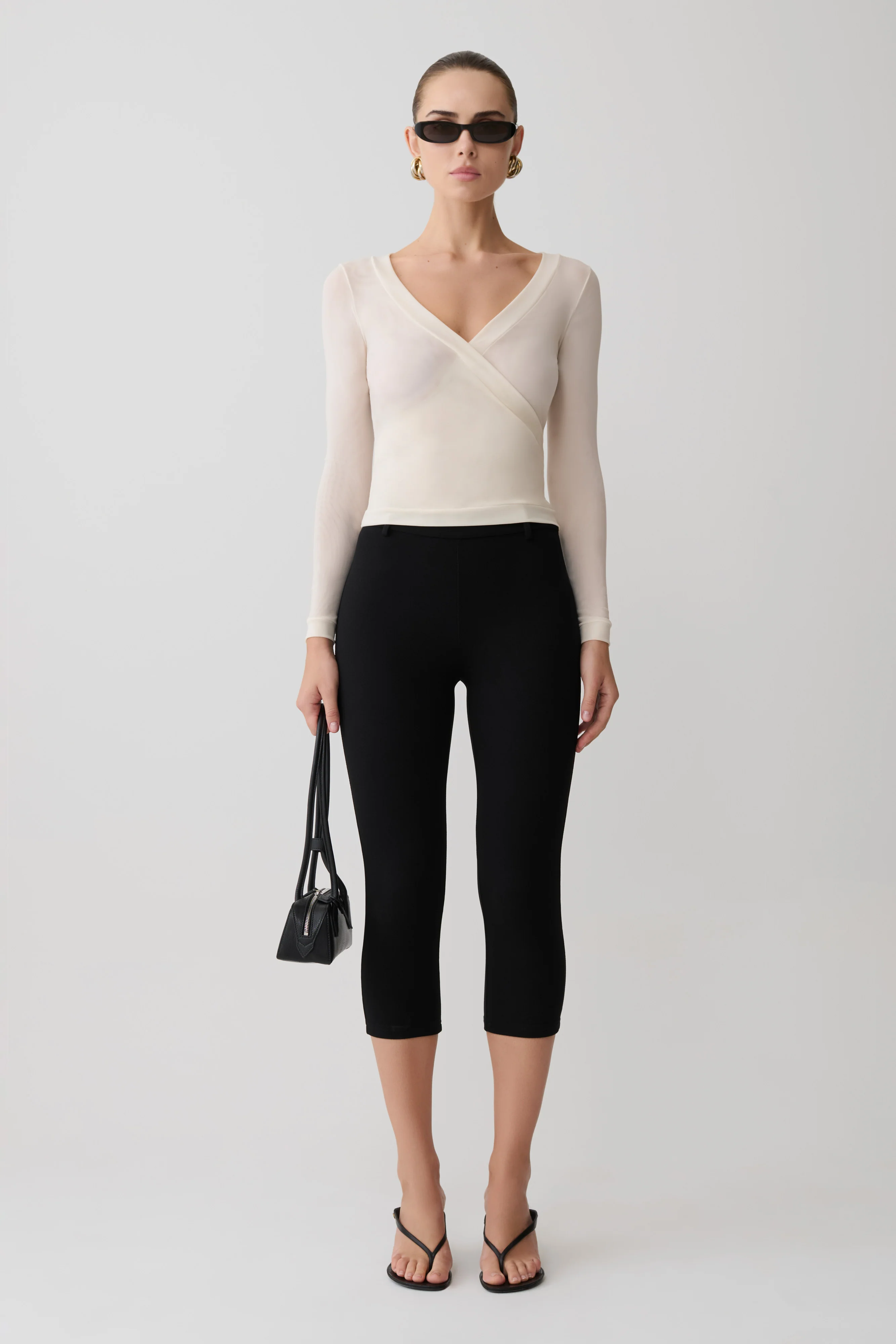 Lumi Long Sleeve Mesh Top - Bone - Image 5