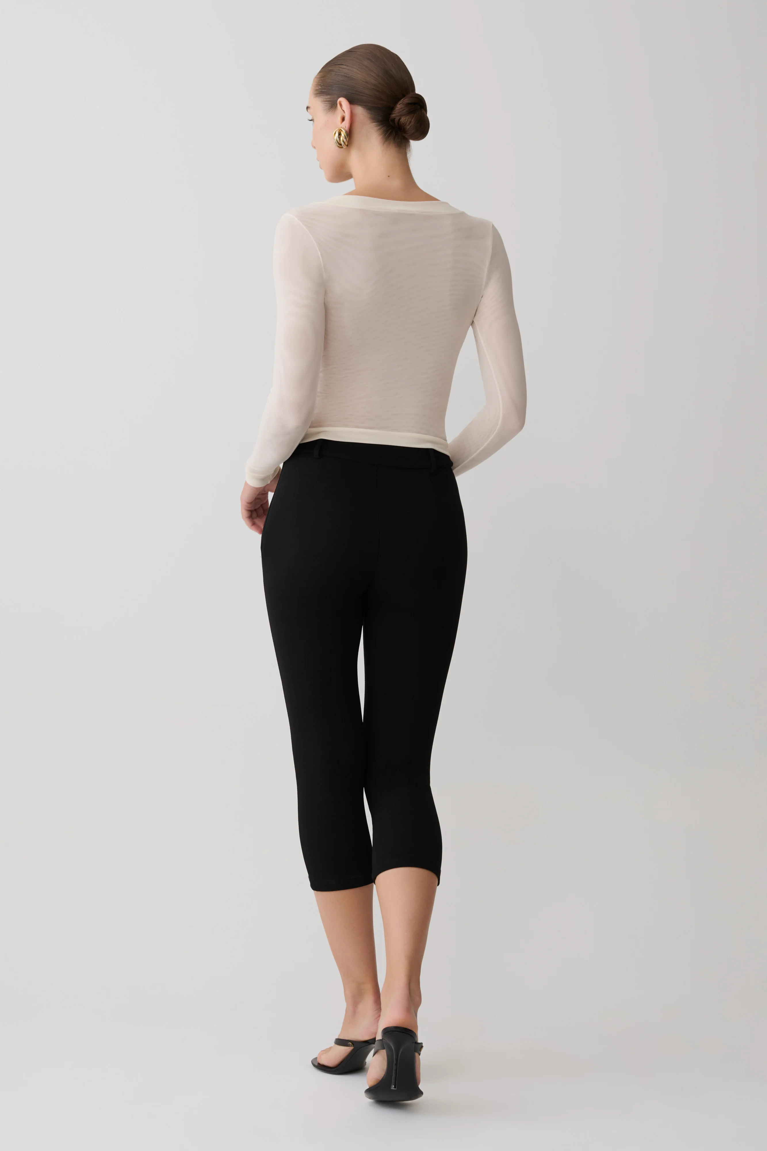 Lumi Long Sleeve Mesh Top - Bone - Image 6