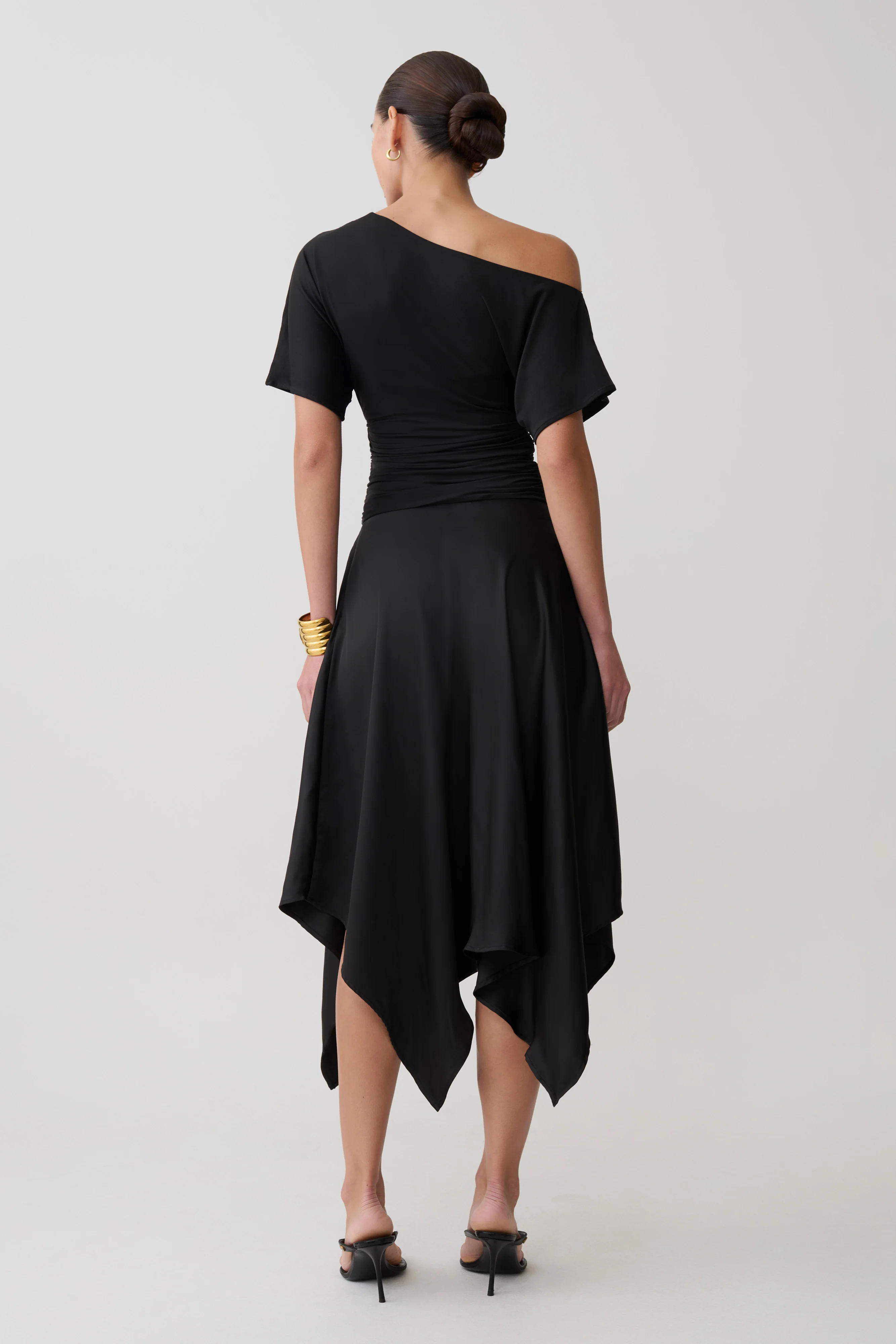 Luu Off Shoulder Slinky Top - Black - Image 6