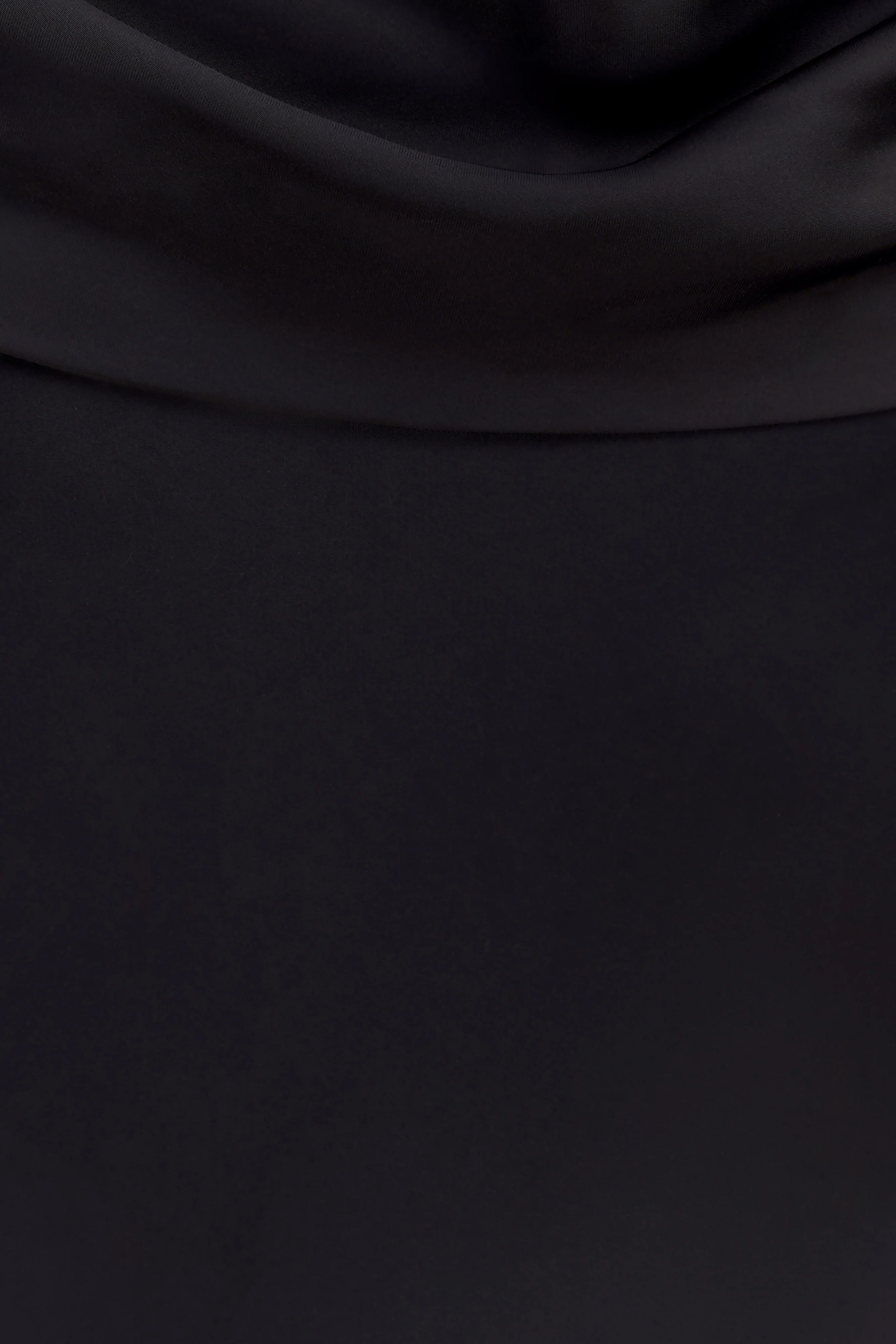 Lydia Cowl Neck Satin Maxi Dress - Black - Image 4