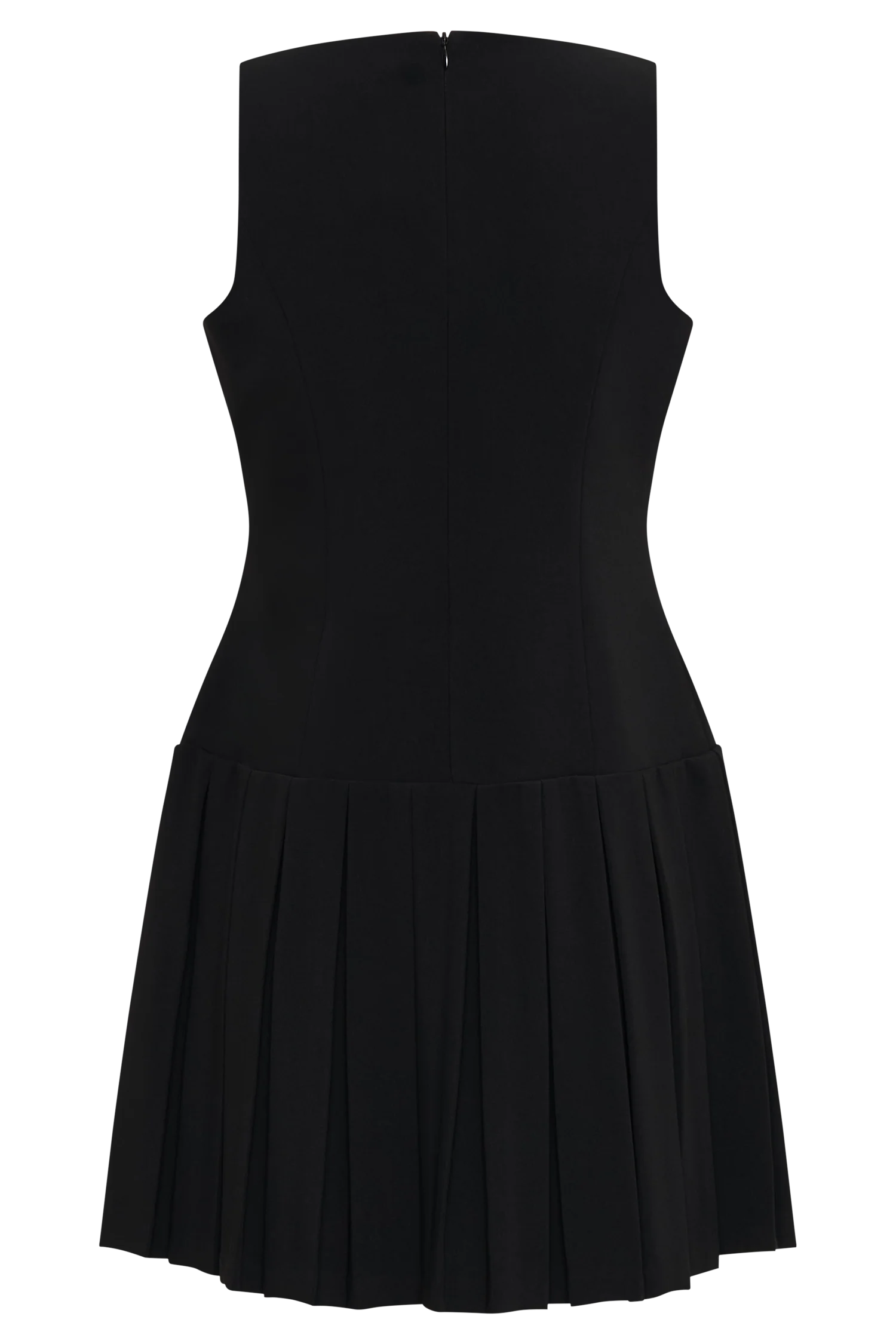 Mackenzie Sleeveless Pleated Mini Dress - Black - Image 8