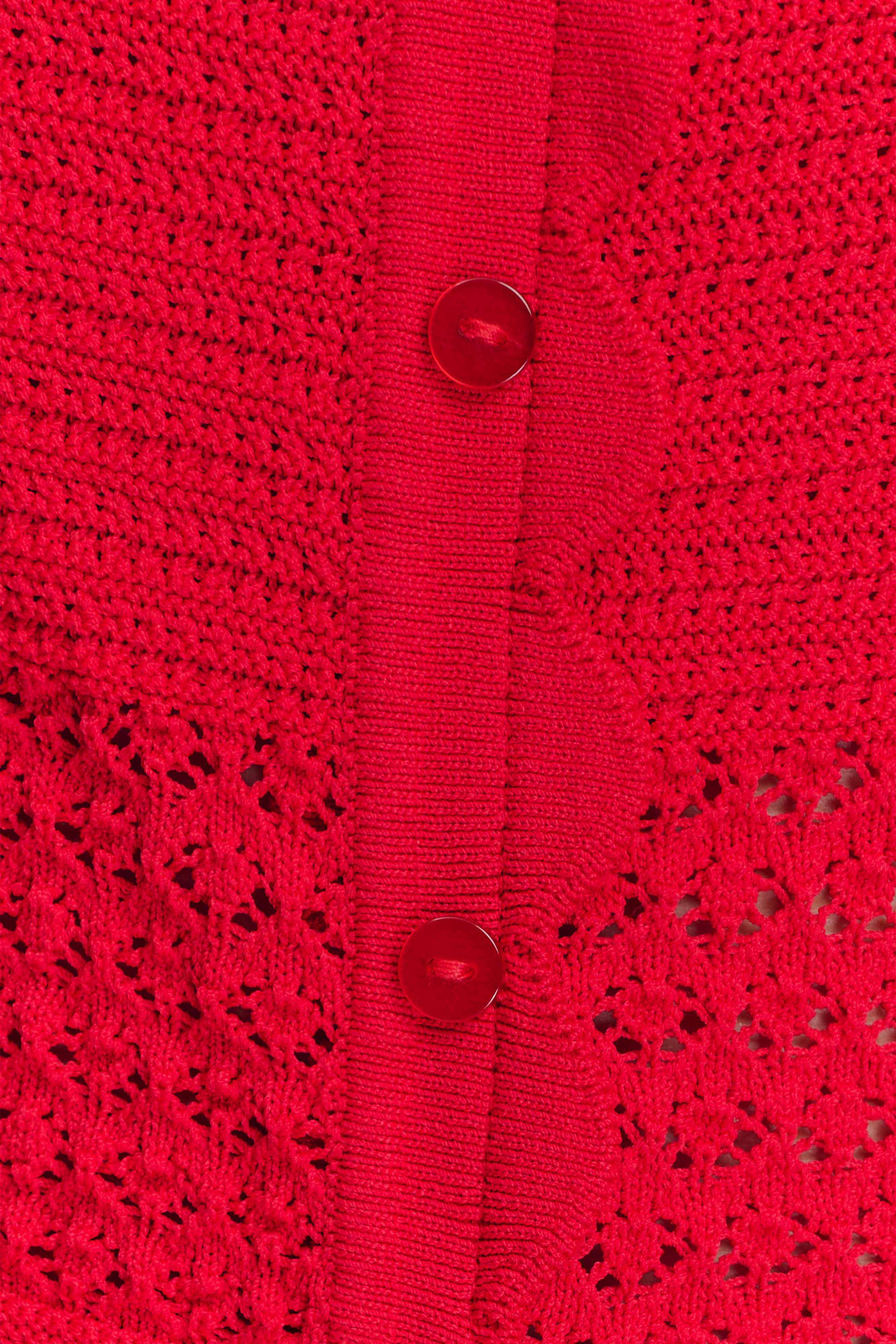Madeline Scallop Knit Top - Red - Image 7