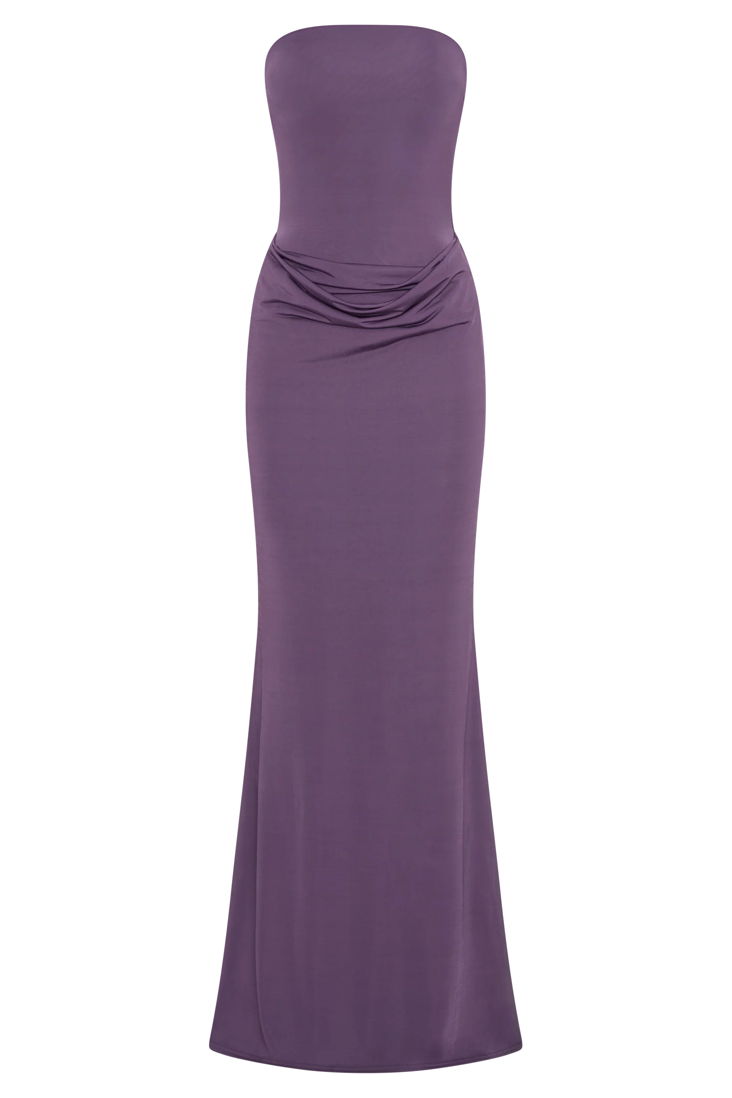 Madison Strapless Slinky Maxi Dress - Purple - Image 8