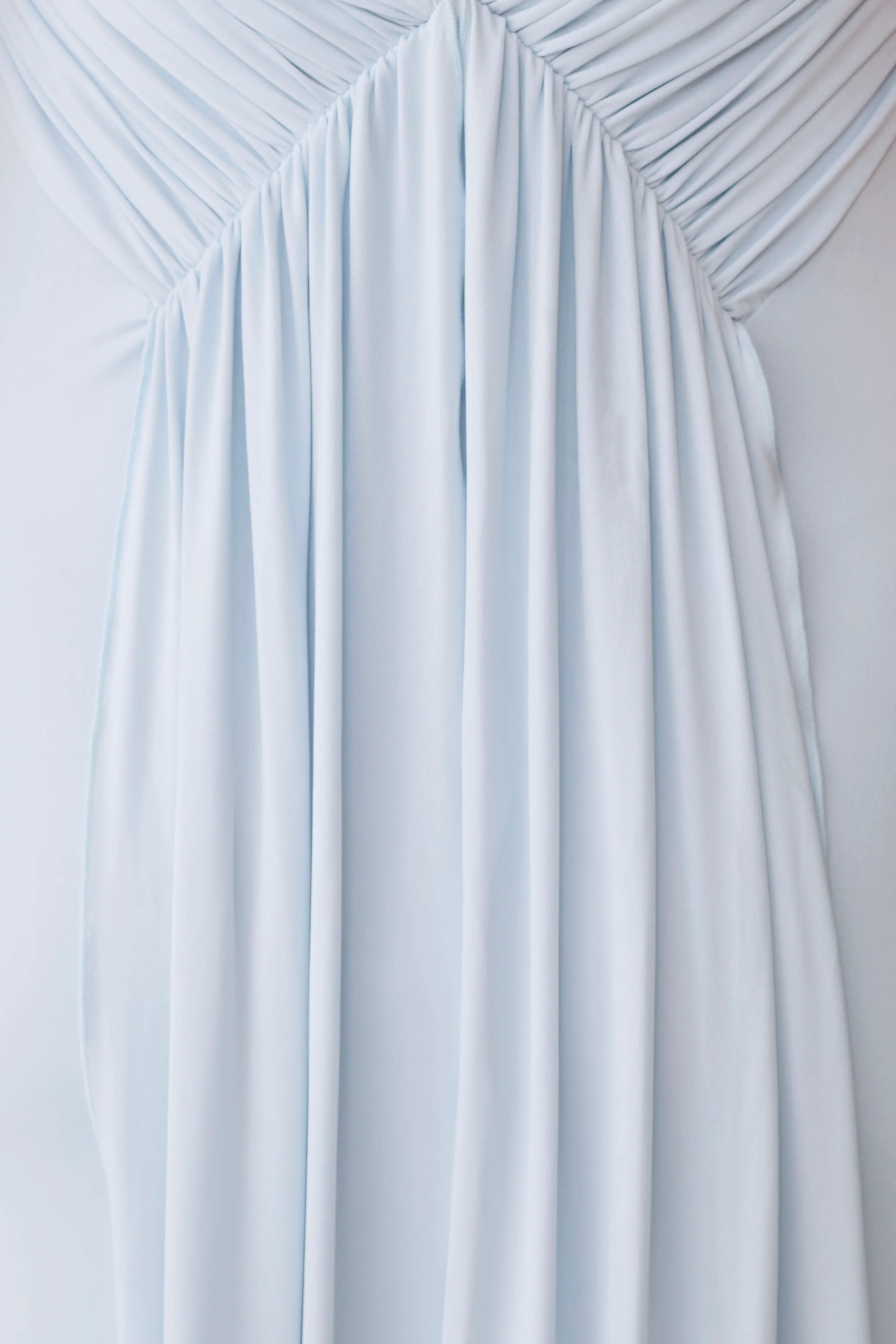 Maely Gathered Slinky Maxi Dress - Pale Blue - Image 7