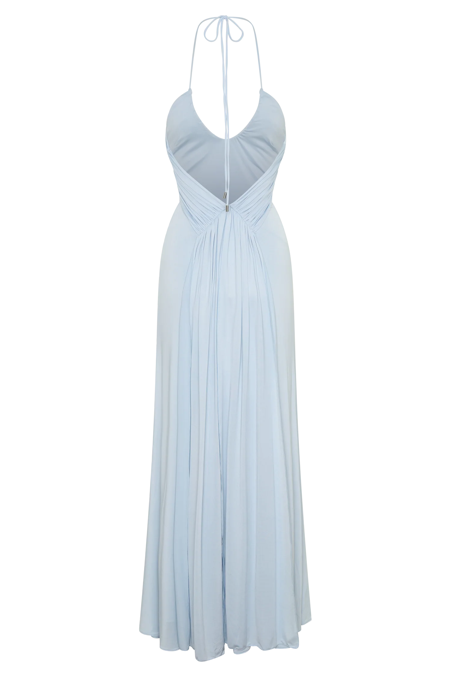 Maely Gathered Slinky Maxi Dress - Pale Blue - Image 8