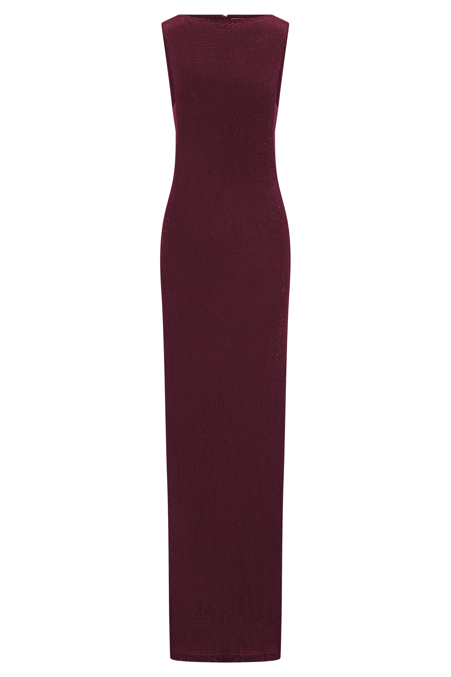 Magnolia Sleeveless Diamante Maxi Dress - Wine - Image 6