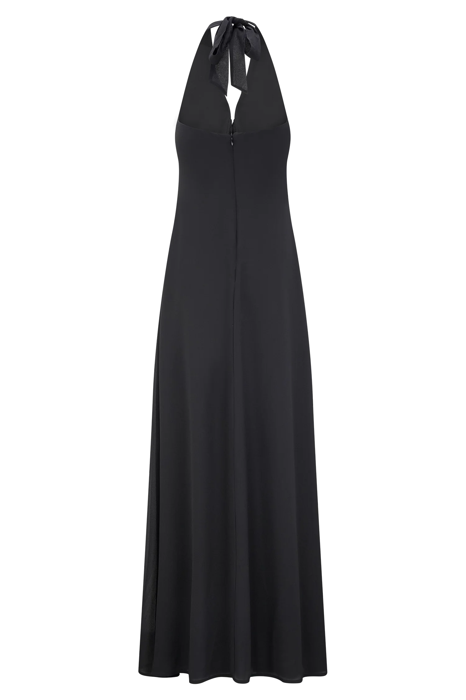 Malakhai Chiffon Halter Maxi Dress - Black - Image 6