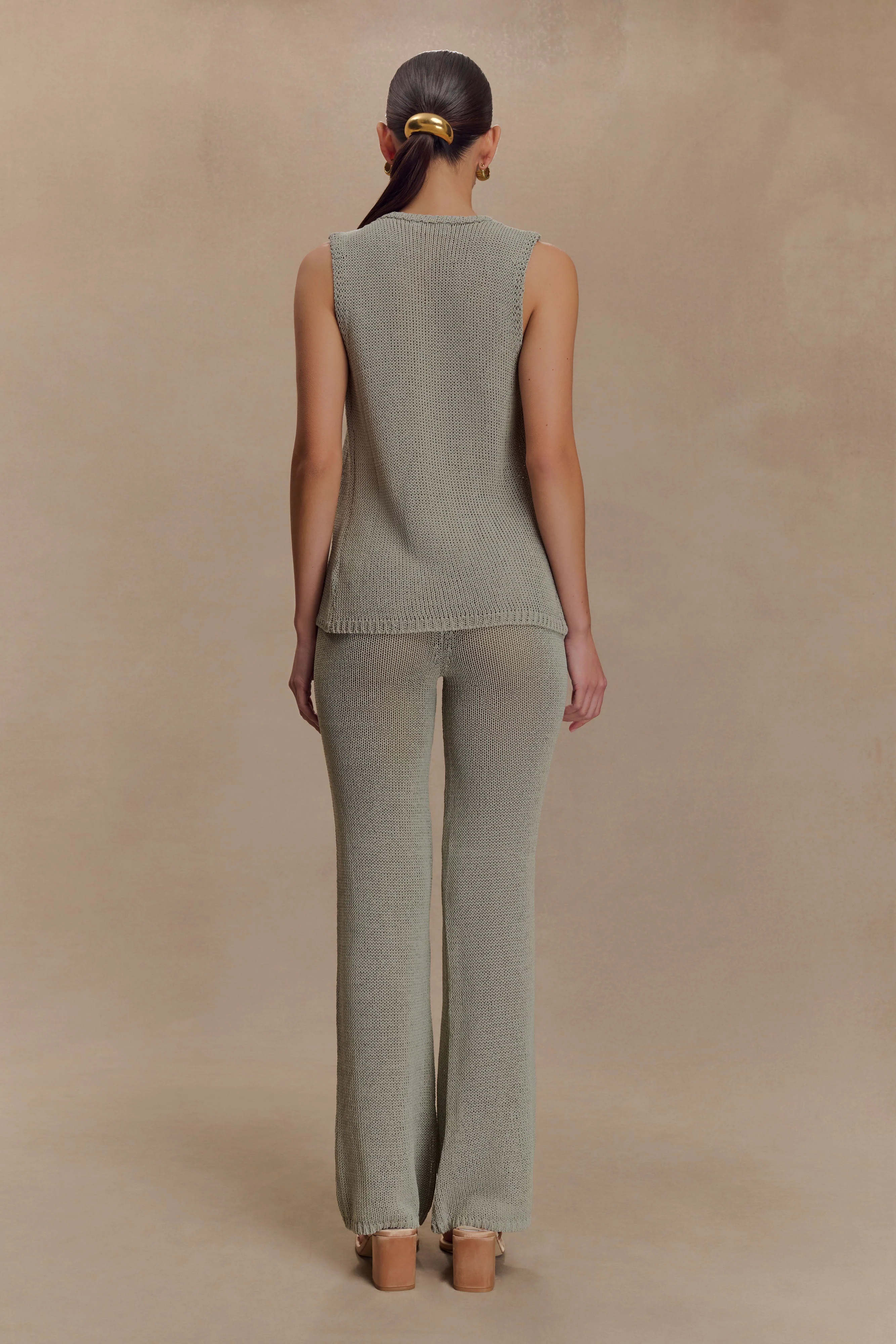 Malani Knit Top With Hardware - Sage - Image 5