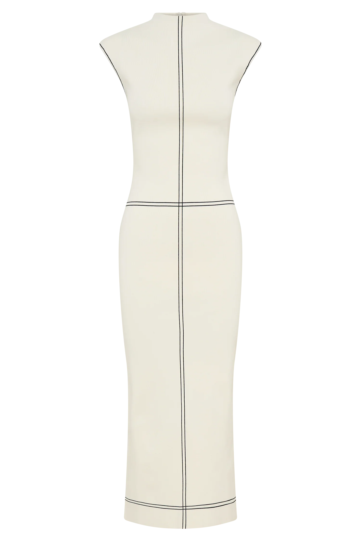Malone Bandage Knit Midi Dress - Ivory - Image 11