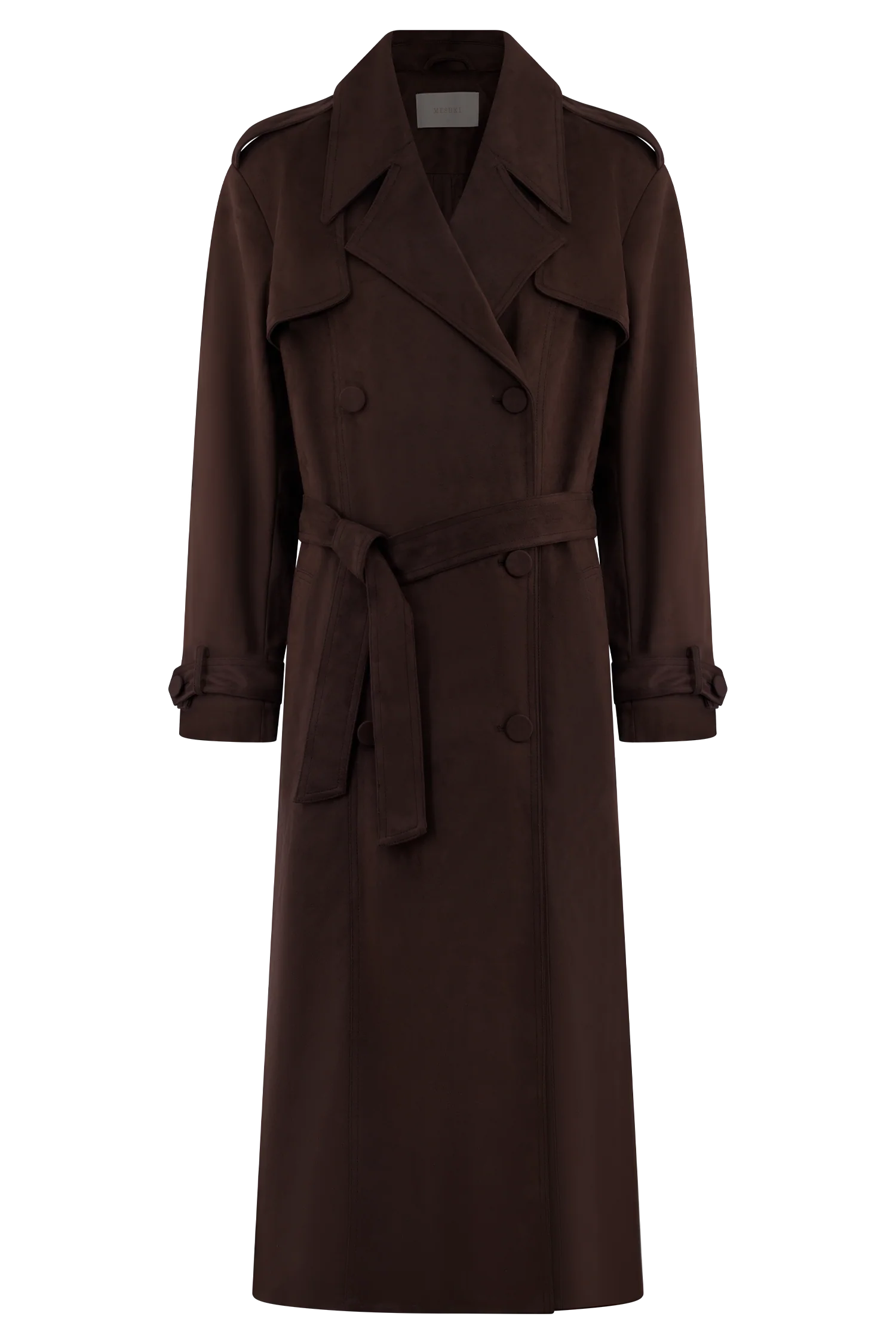Marc Faux Suede Coat - Cocoa Chocolate - Image 12