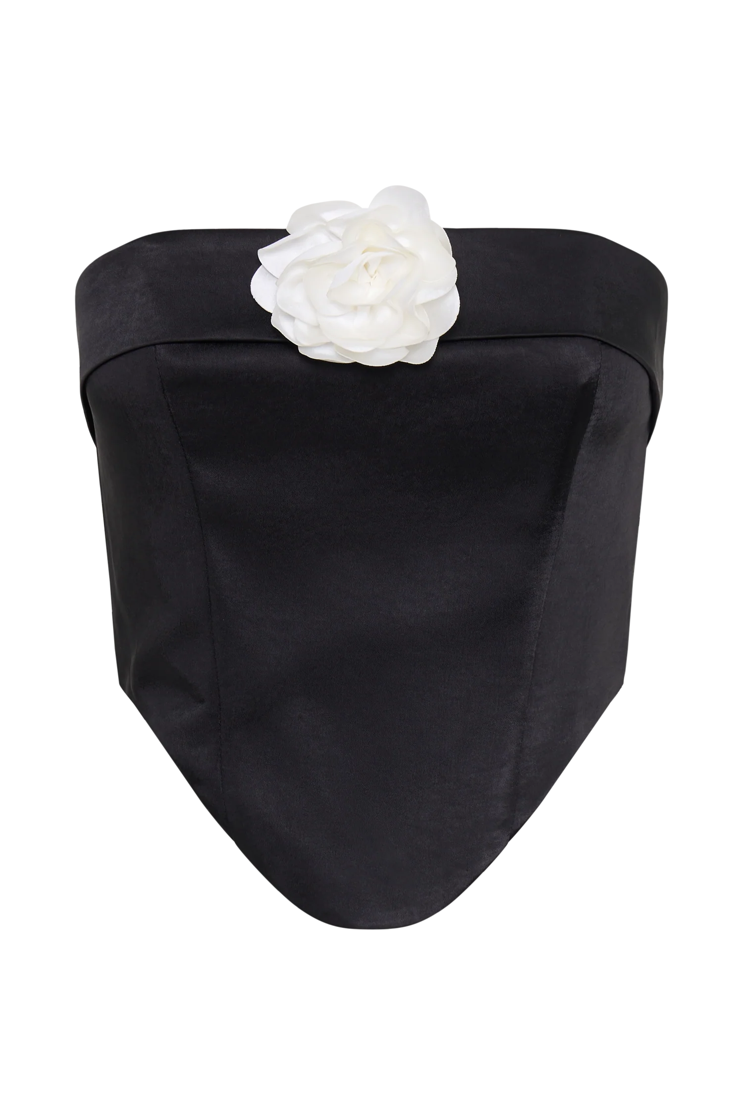 Margot Strapless Rose Corset - Black - Image 8