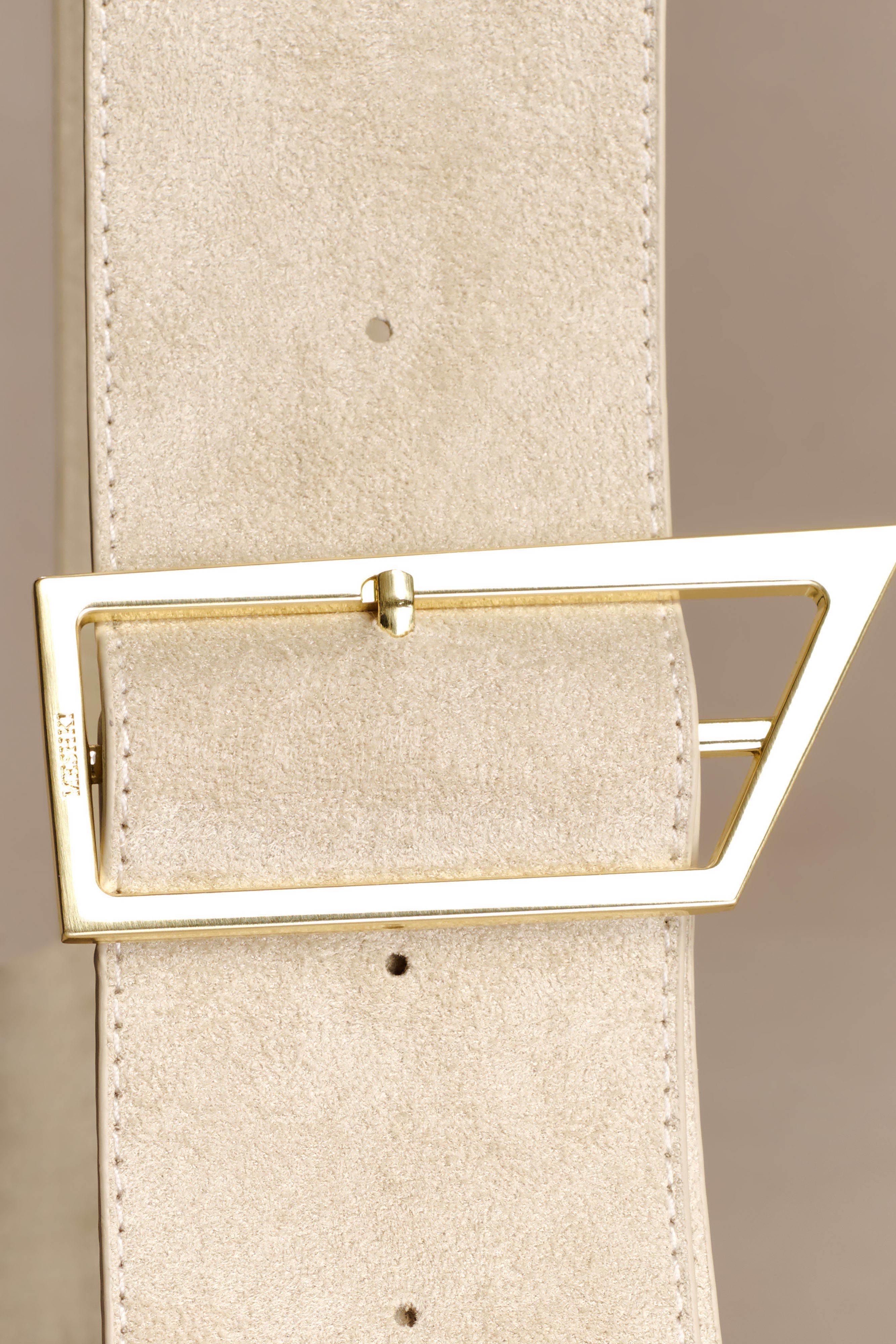 Maria Faux Suede Shoulder Bag - Stone - Image 8