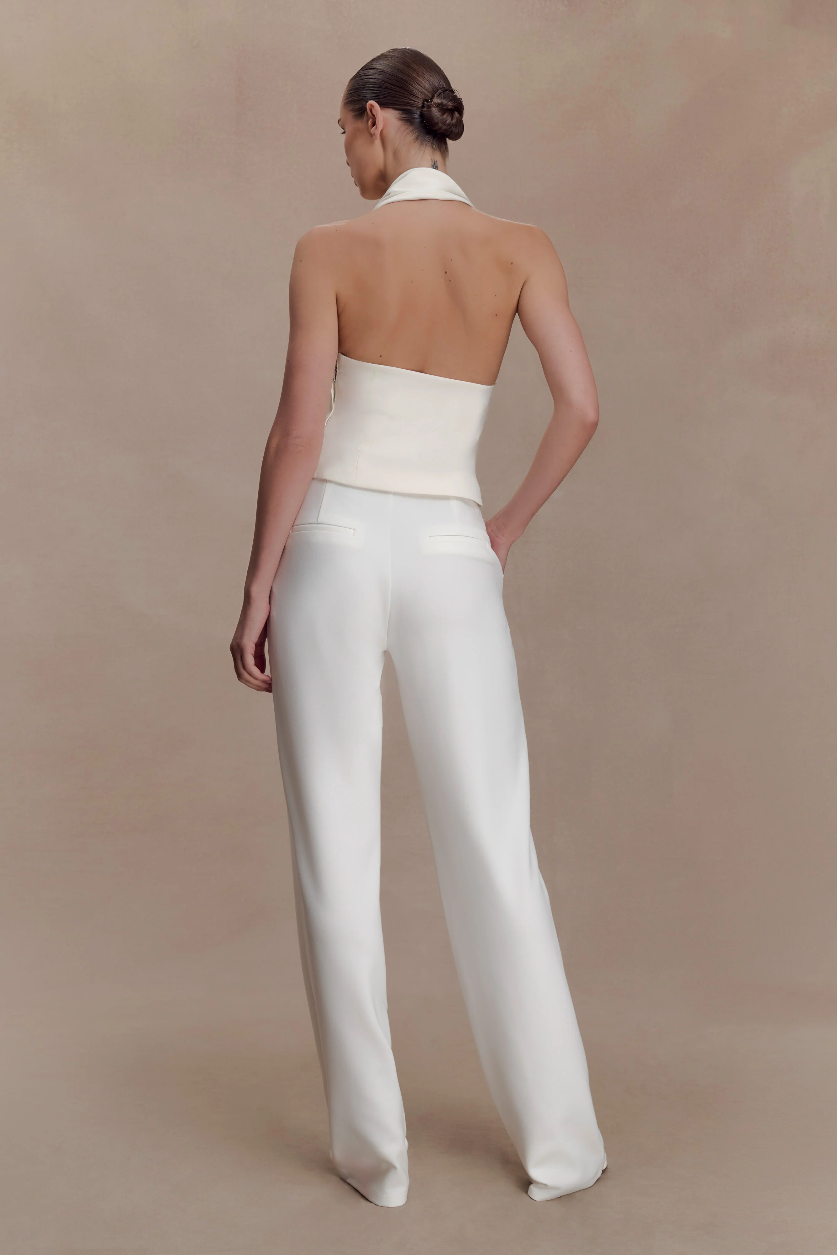 Marina Halter Top With Hardware - Ivory - Image 5