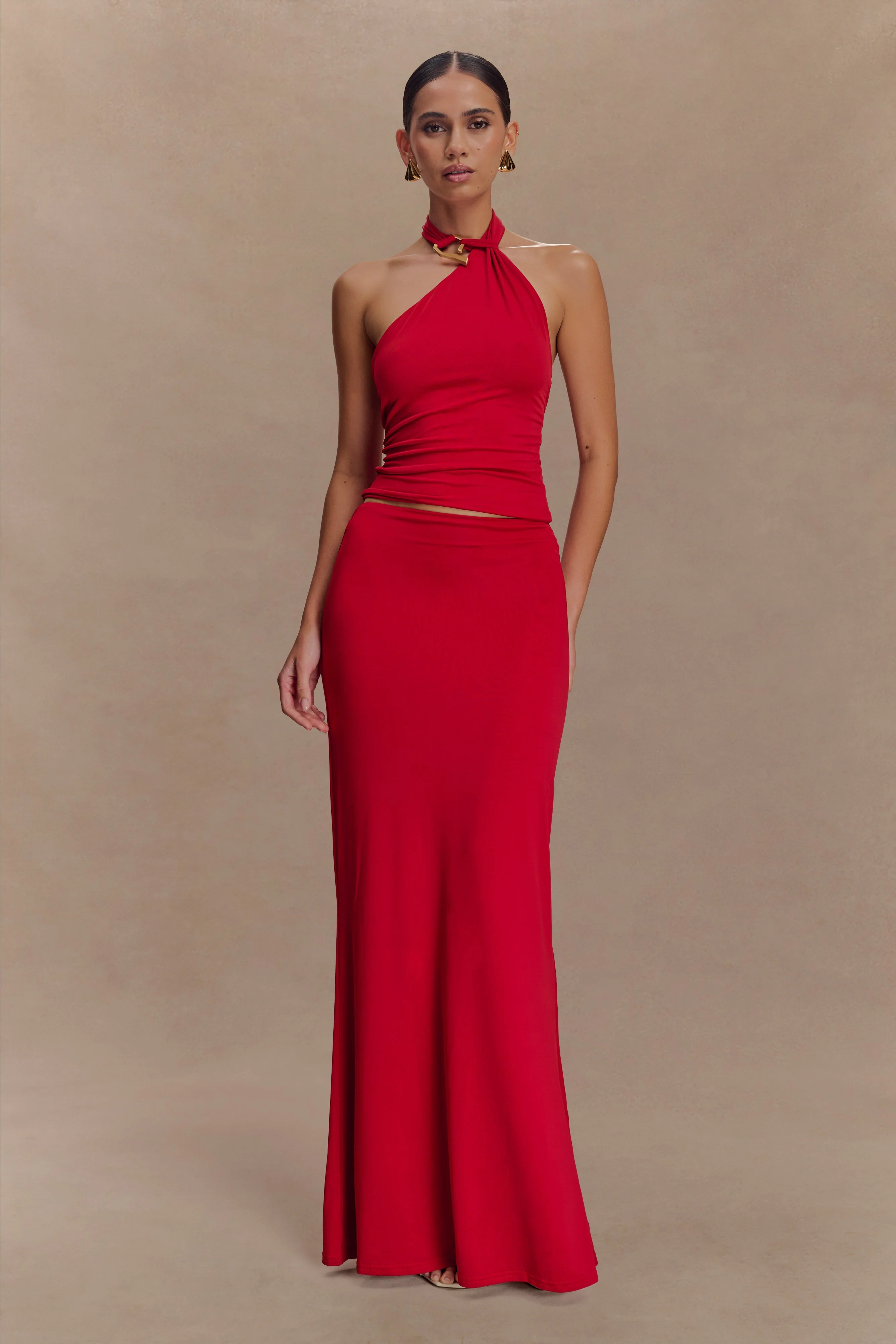 Mariposa Slinky Halter Top - Red - Image 6