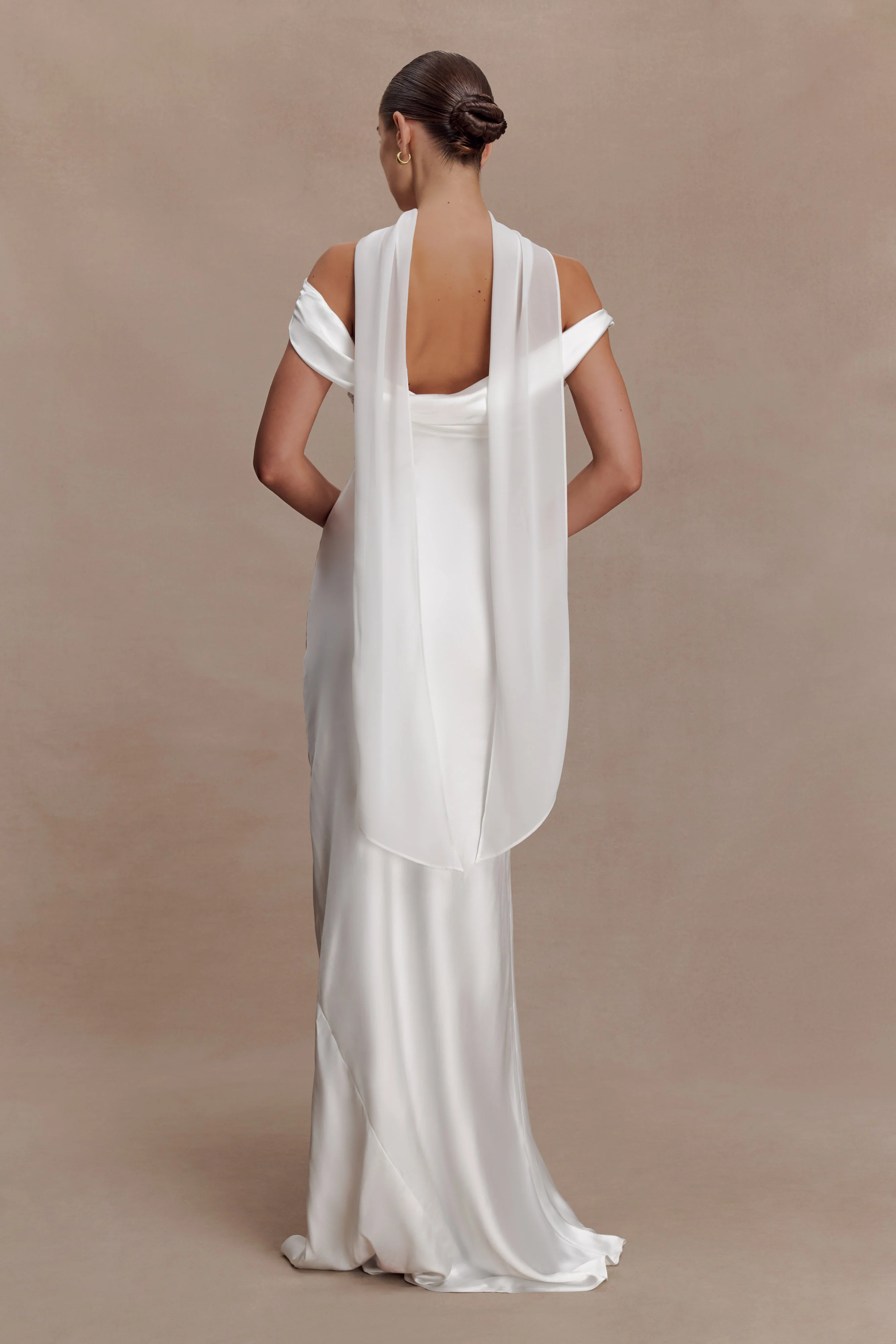 Marla Chiffon Scarf - Ivory - Image 4