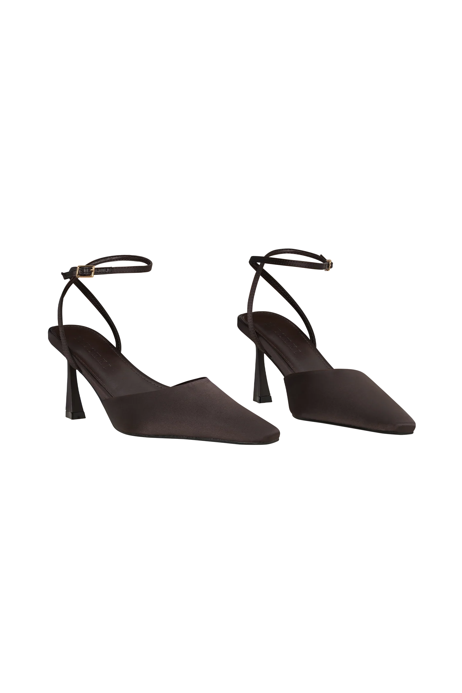Marley Satin Pointed Heel - Chocolate - Image 3