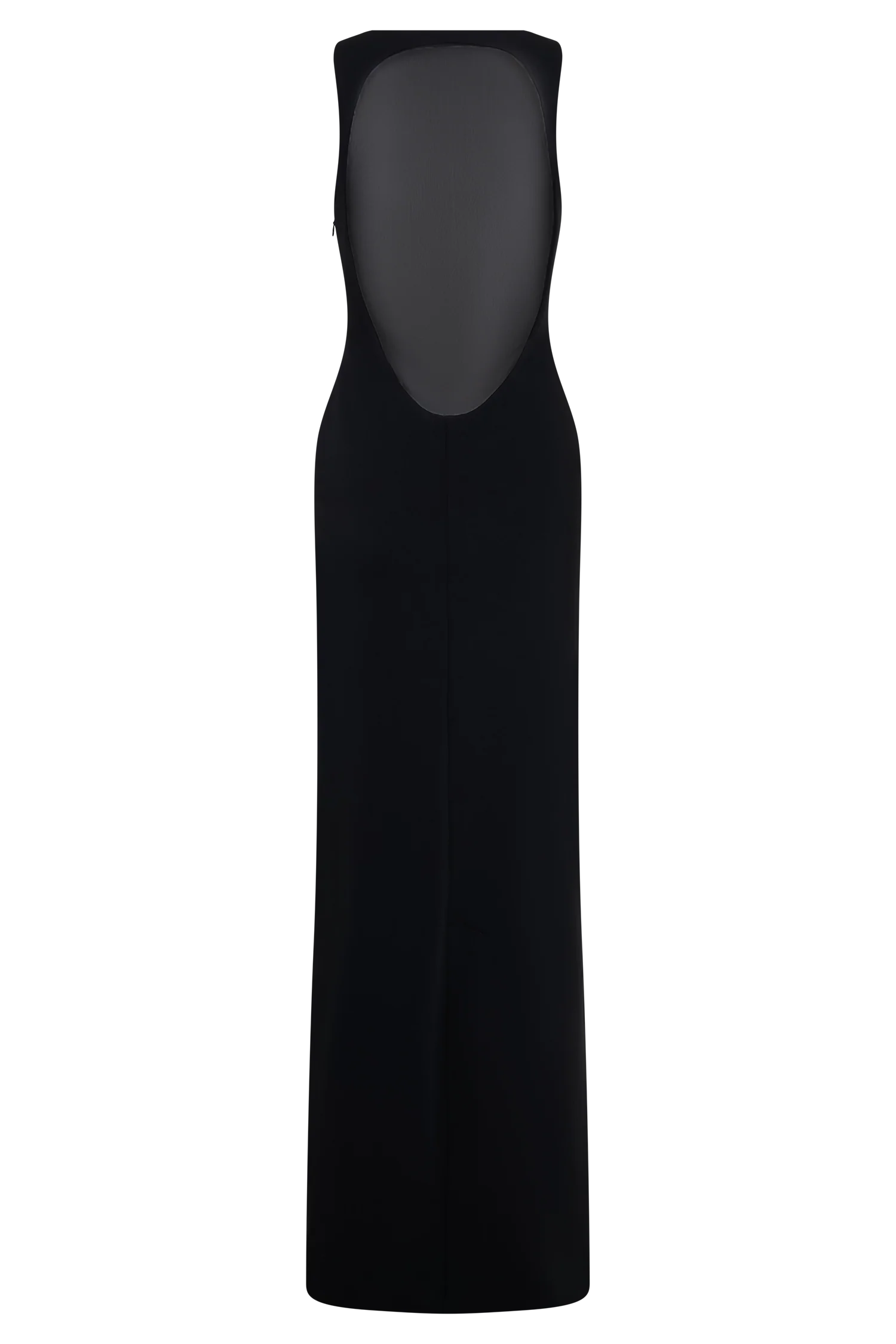 Marlon Crepe And Mesh Maxi Dress - Black - Image 8