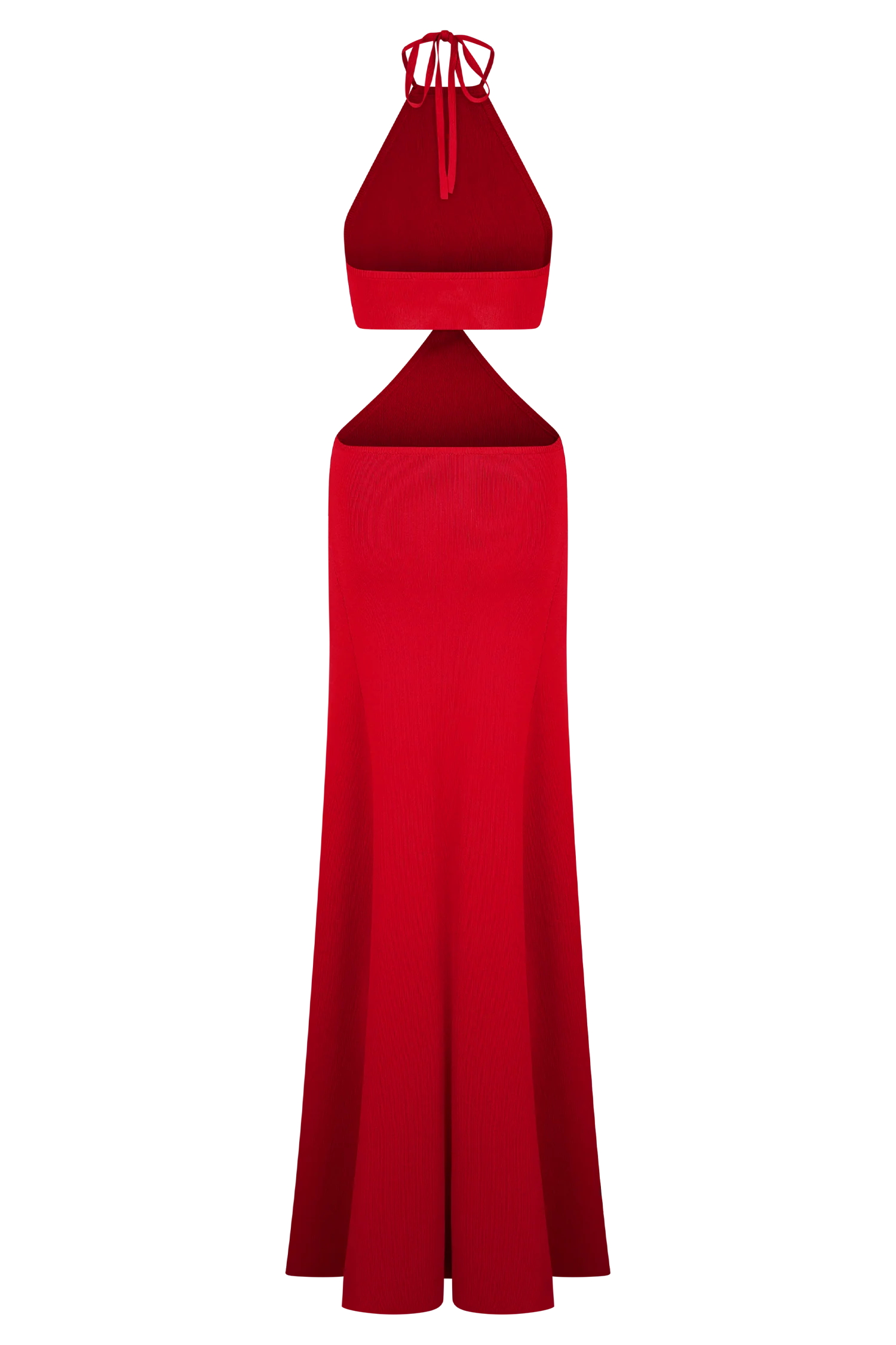 Marlowe Halter Knit Maxi Dress - Red - Image 10