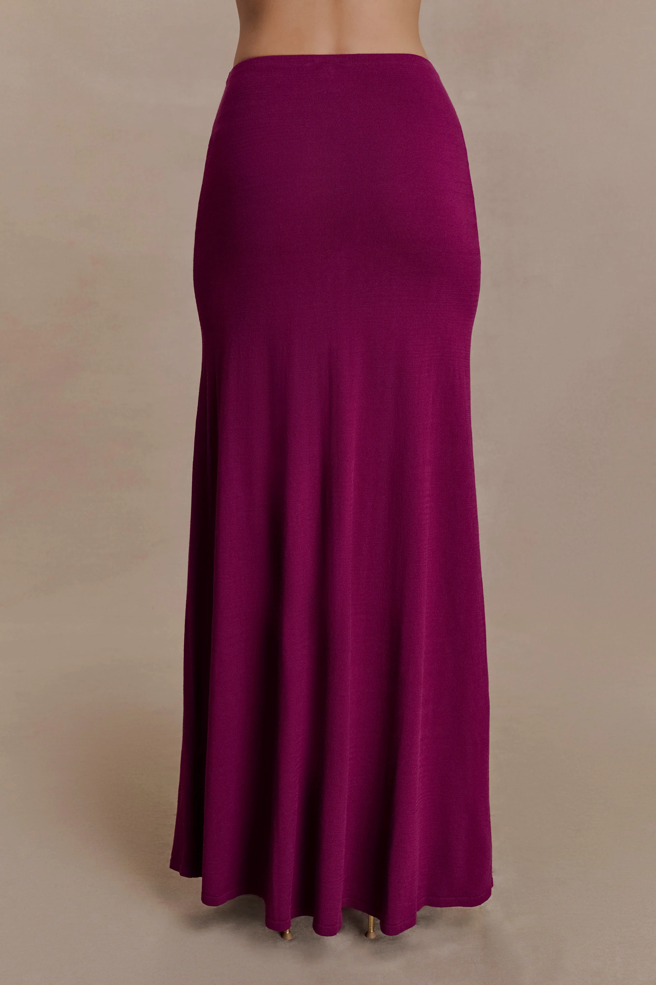 Martiena Knit Maxi Skirt - Plum - Image 2