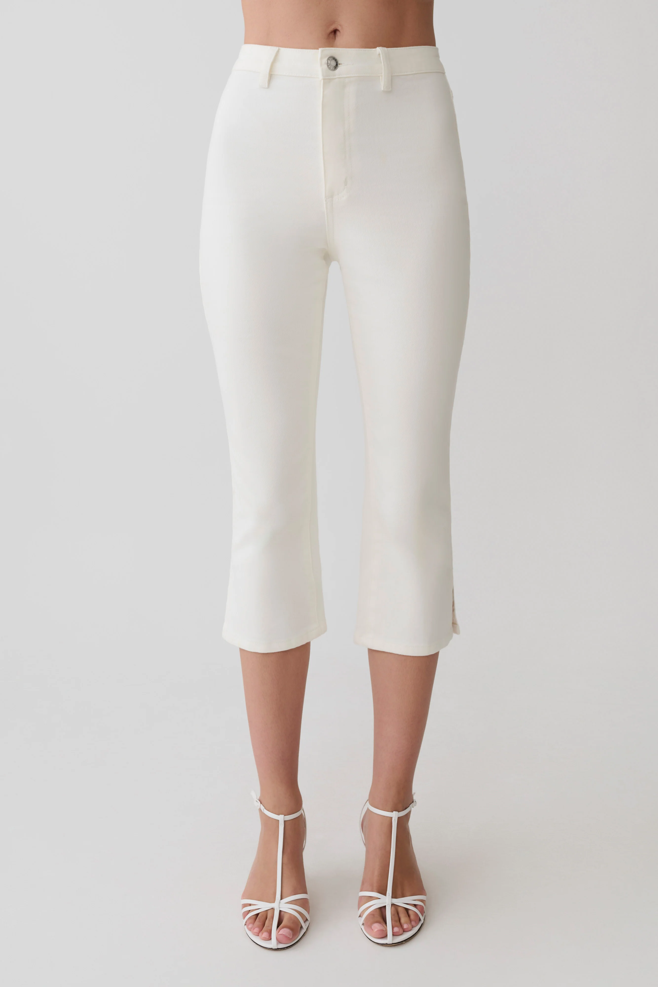 Mary Denim Capris - White - Image 4